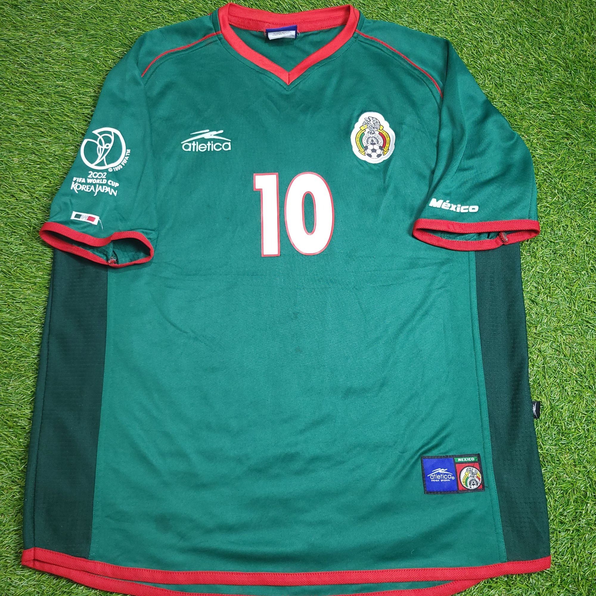 Atletica Blanco Mexico 2002 WORLD CUP Atletica Home Jersey M Size US M / EU 48-50 / 2 - 2 Thumbnail