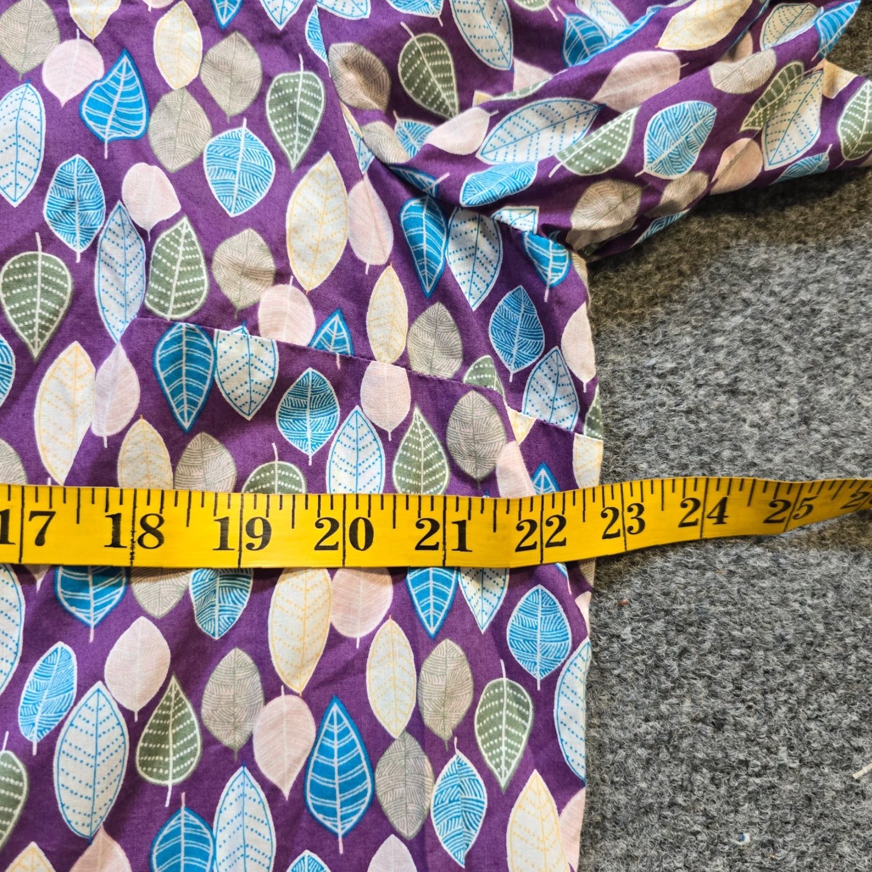 Talbots Talbots Top Women XL Purple Blue Leaves Floral Button Long Sleeve Casual Career Shirt Women XL Purple Floral Button Front Catseyes? Size XL / US 12-14 / IT 48-50 - 4 Thumbnail