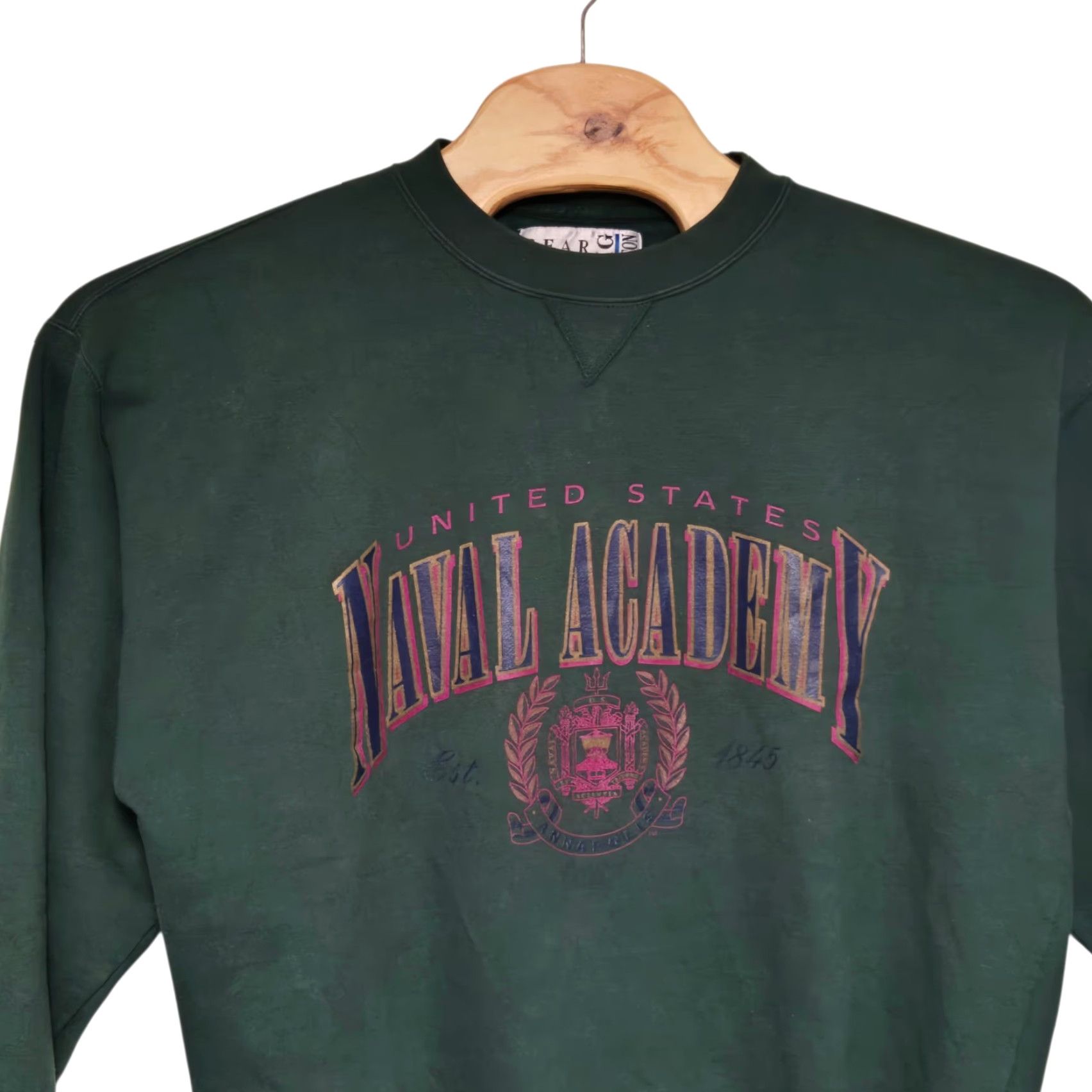 Vintage VINTAGE US Naval Academy Hoodie Sweatshirt Shirt Hoodie Size US M / EU 48-50 / 2 - 2 Thumbnail
