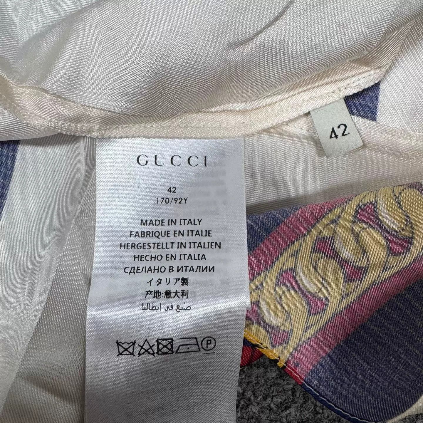 Gucci Gucci Navy Gold Stripe Hot Pink Bow Collar Dress 42 99New Size M / US 6-8 / IT 42-44 - 5 Thumbnail