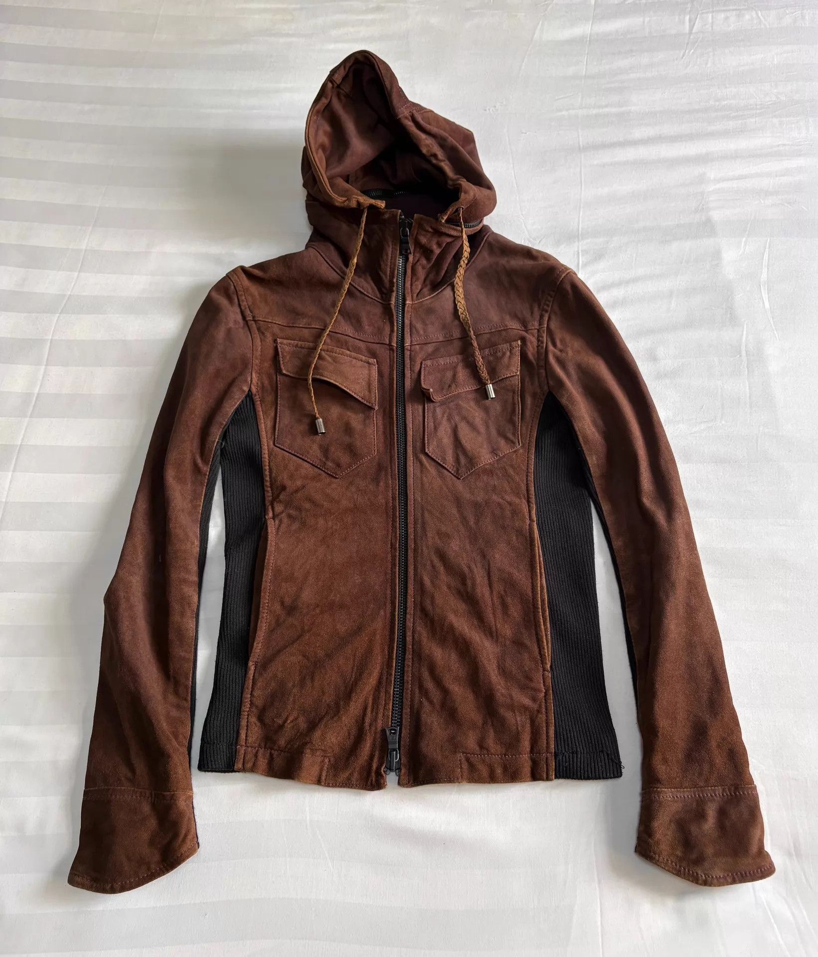 BUFFALO BOBS Buffalo Bobs vintage suede knit panel double zip jacket Size US S / EU 44-46 / 1 - 7 Thumbnail