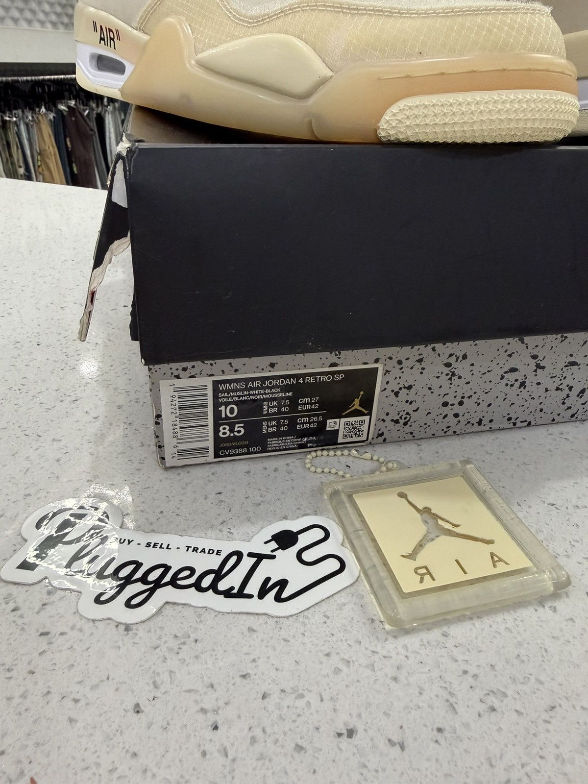 Jordan Brand × Off-White Off White Jordan 4’s Size 8.5 Mens Size US 8.5 / EU 41-42 - 10 Thumbnail