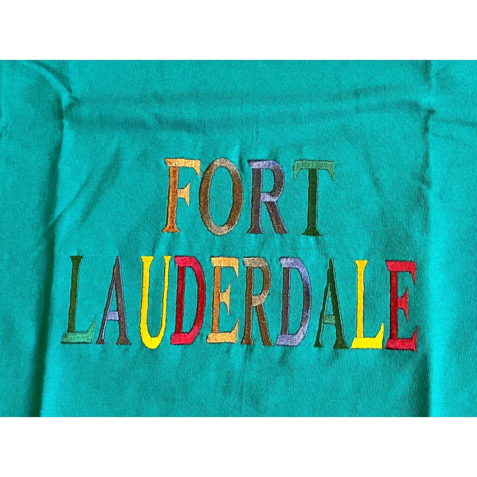 Hanes VINTAGE Hanes Fort Lauderdale Shirt Men’s L Blue Embroidered 90s Beach City Florida T-Shirt Size US L / EU 52-54 / 3 - 4 Thumbnail