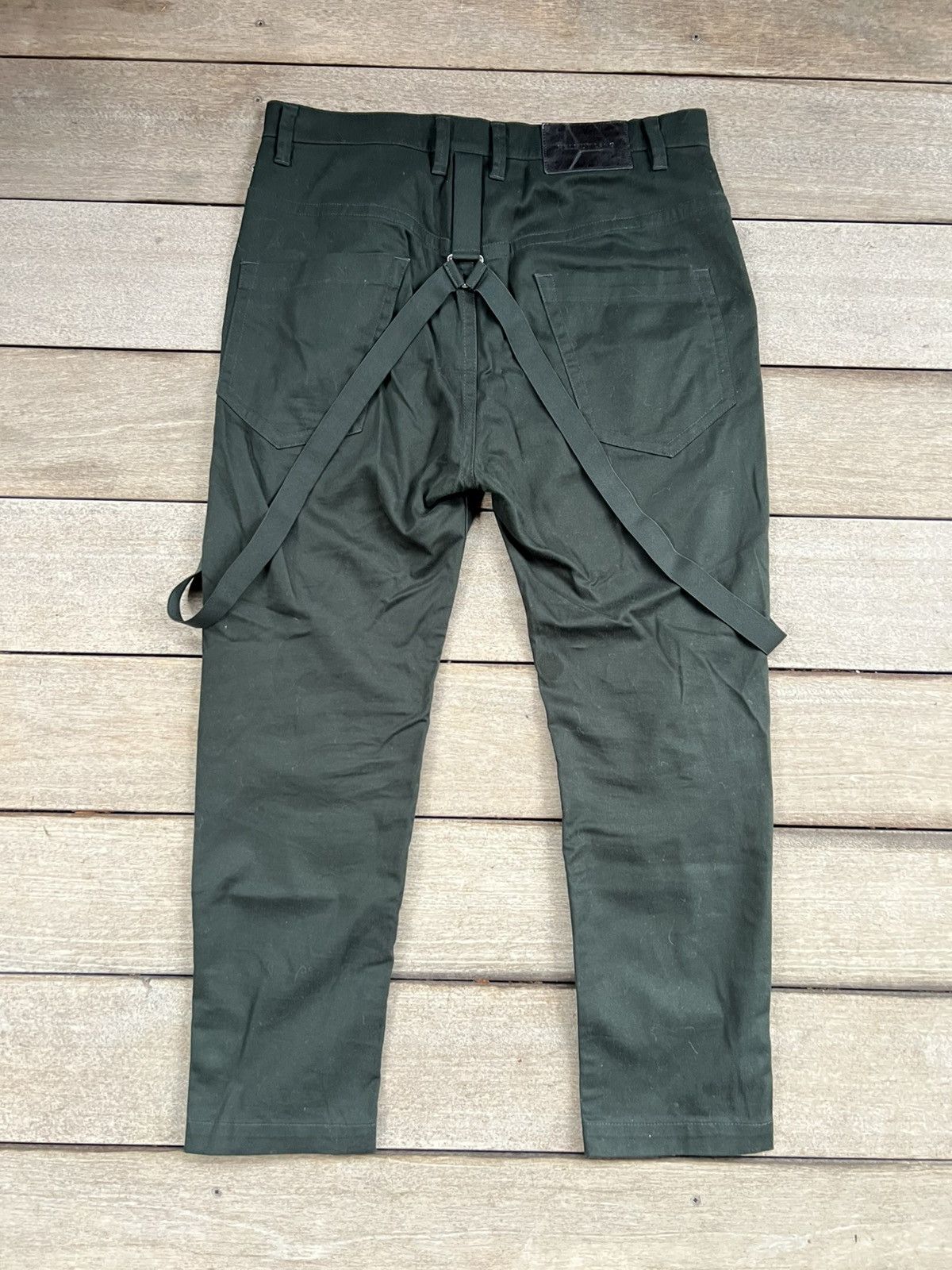 Helmut Lang Helmut Lang Cropped Suspender Trousers Size US 30 / EU 46 - 2 Thumbnail