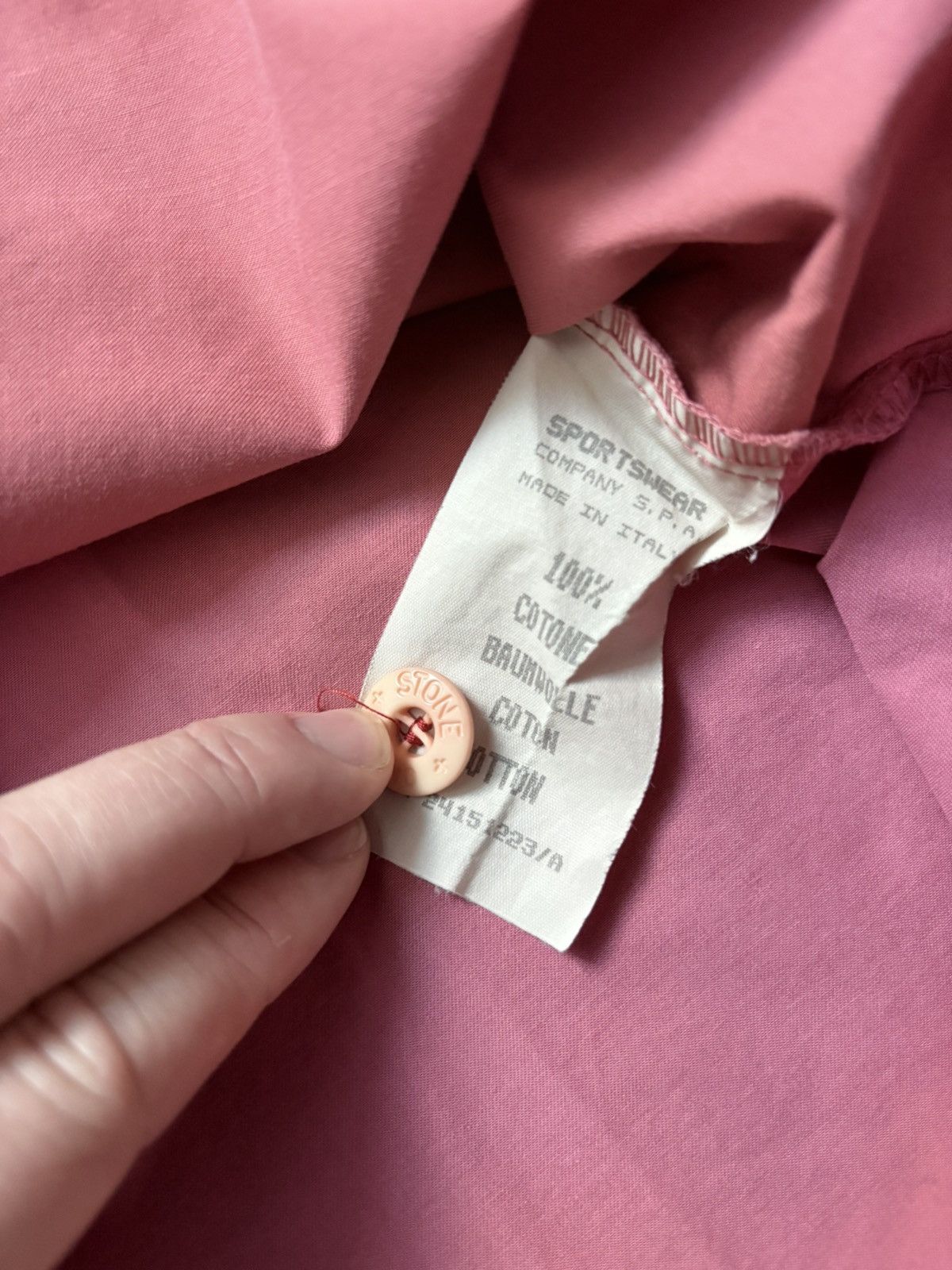 Stone Island Stone Island 1996 Pink Marina Vintage Overshirt Size US M / EU 48-50 / 2 - 5 Thumbnail