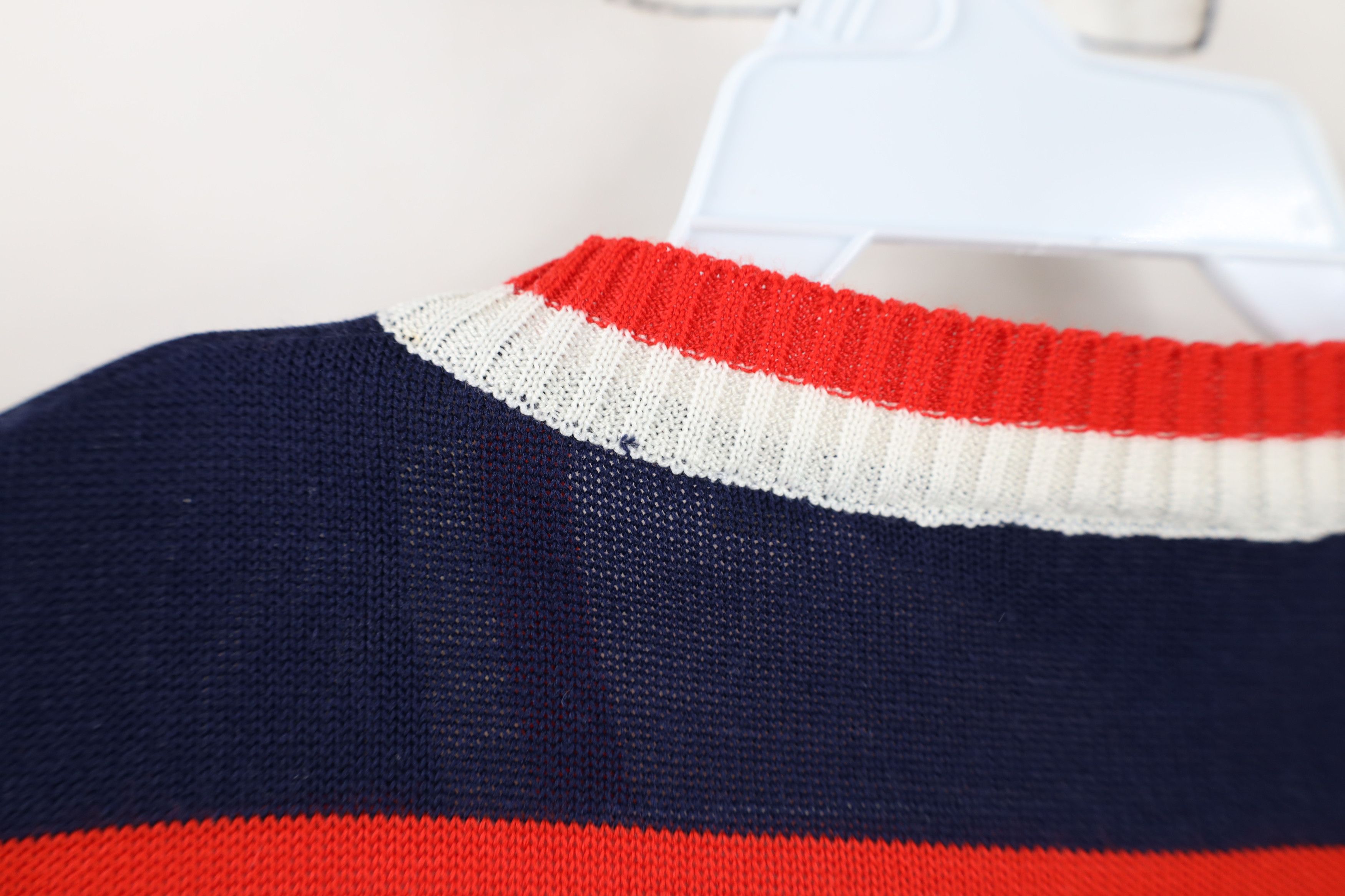Vintage Vintage 70s Streetwear Sailing Knit Short Sleeve Sweater Size XL / US 12-14 / IT 48-50 - 8 Thumbnail