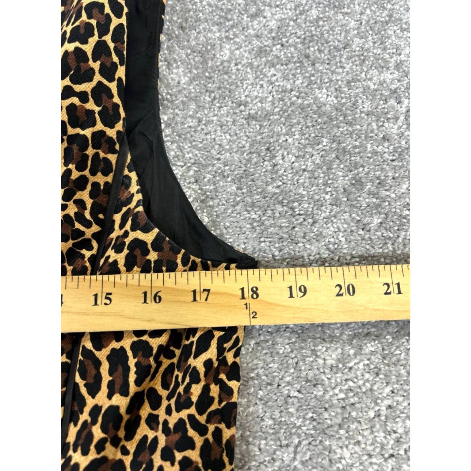J.Crew VINTAGE J.Crew Dress Womens 14 Knee Length Sleeveless Blouson Casual Black Animal Print Size XL / US 12-14 / IT 48-50 - 7 Thumbnail