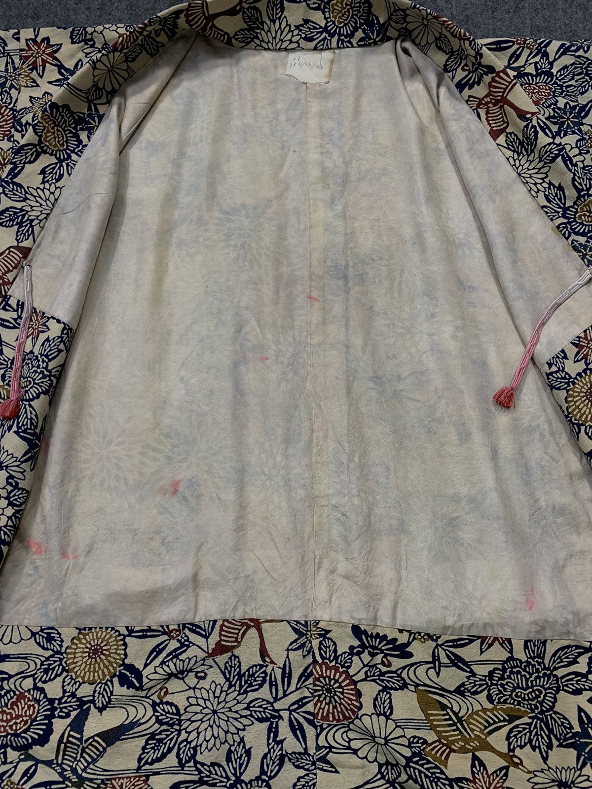 Edition Japan 90s Japanese Kimono Jinbei Haori Cardigan Floral Motifs Size XL / US 12-14 / IT 48-50 - 5 Thumbnail