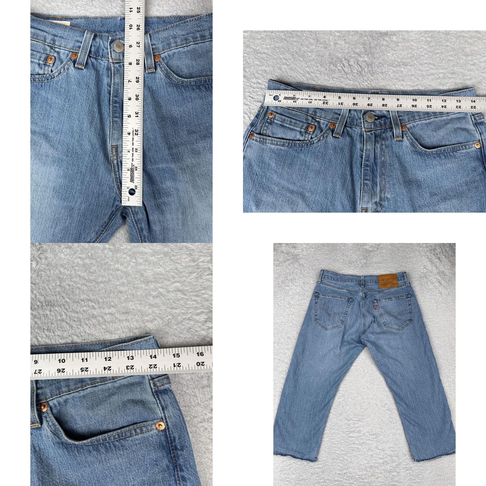 Levi's VINTAGE Levis 505 Jeans Womens 28 Blue Light Wash Denim Regular Fit Straight Casual Pants Size 28" / US 6 / IT 42 - 9 Thumbnail