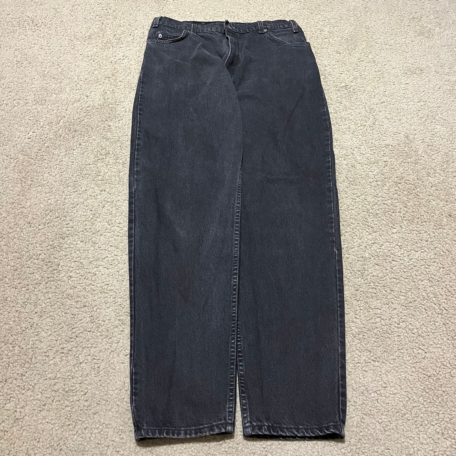 Levi's Vintage Levi’s 550 Orange Tab Relaxed Tapered Black Jeans Size US 36 / EU 52 - 2 Thumbnail
