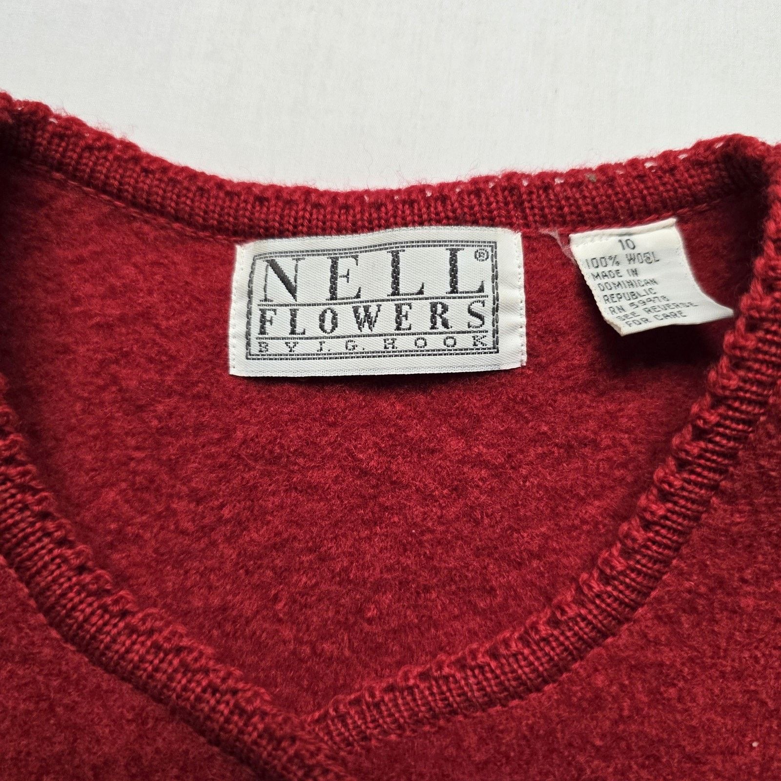 Vintage Vintage Nell Flowers 10 Wool Scallop Hem Boiled Wool Jacket Size L / US 10 / IT 46 - 5 Thumbnail