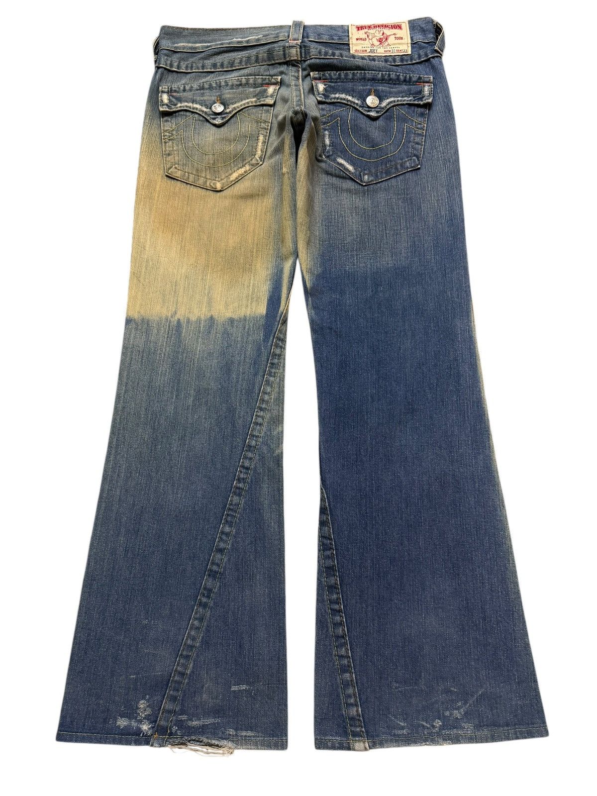 True Religion Vintage 90s Usa True Religion Mud Wash Faded Spiral Wide Leg Size US 34 / EU 50 - 2 Thumbnail