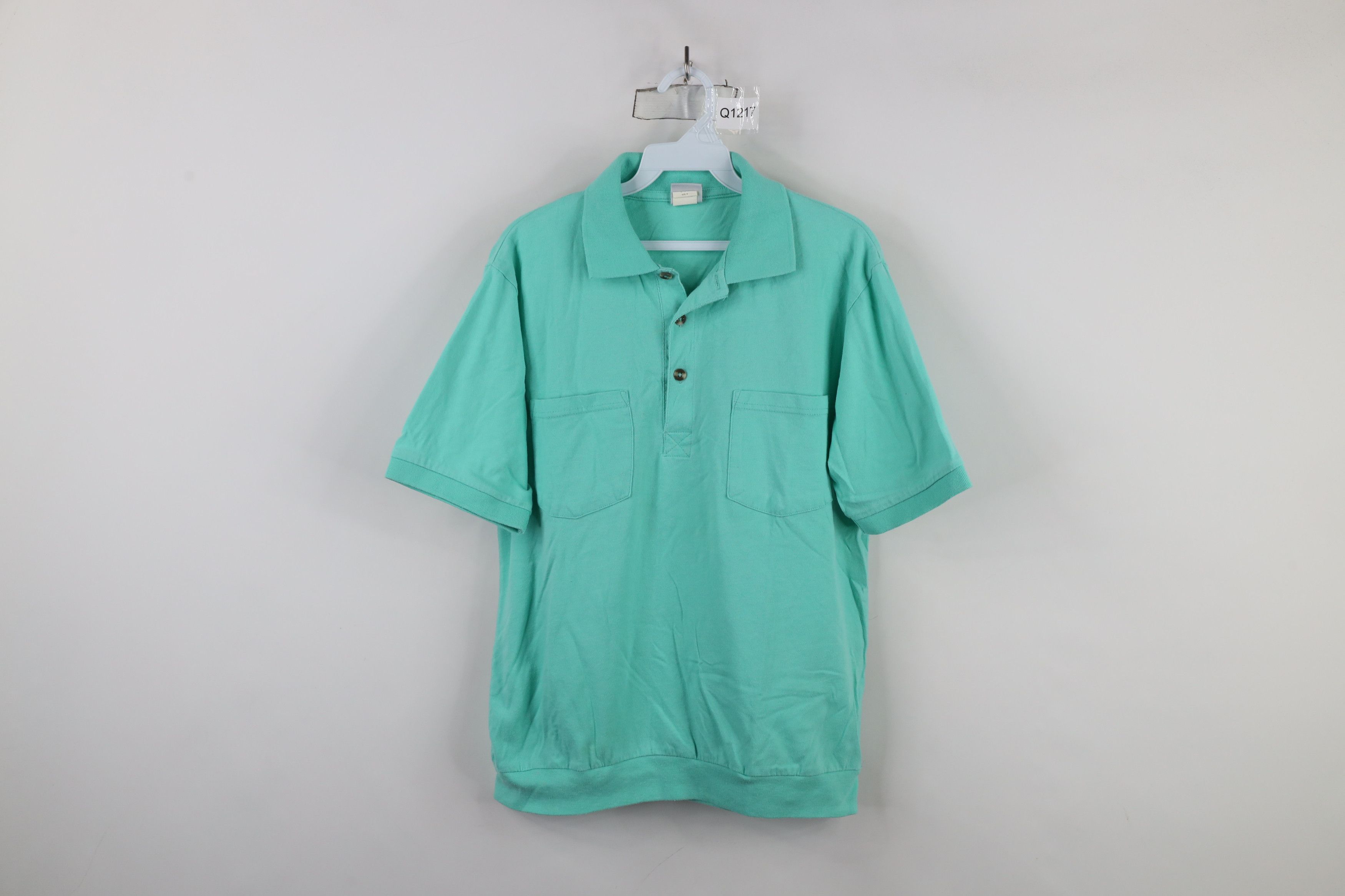 Vintage Vintage 90s Streetwear Collared Pullover Polo Shirt Teal Size US M / EU 48-50 / 2 - 1 Thumbnail