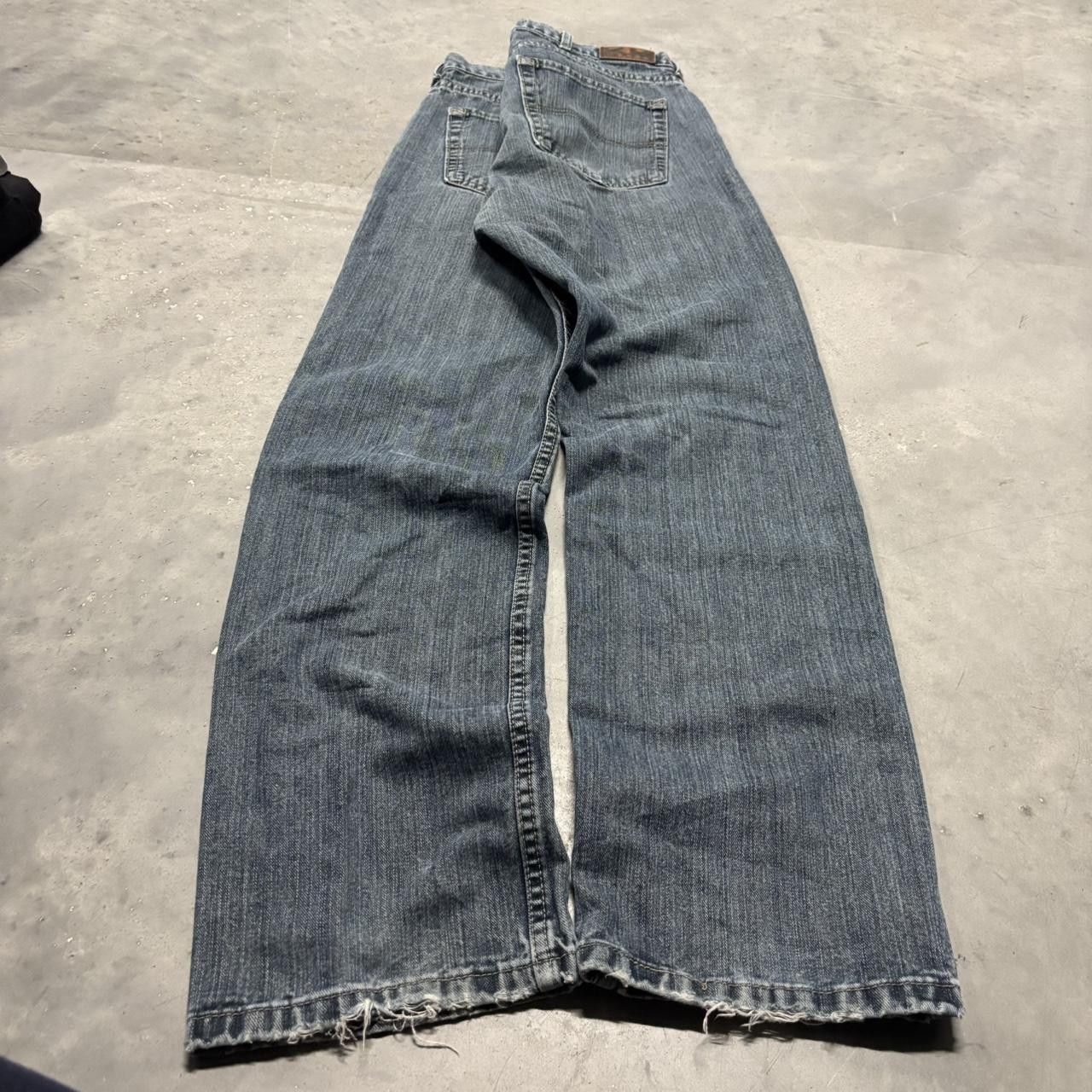Japanese Brand × Vintage Crazy Vintage Y2K/2000s Grunge Dark Wash Denim Jeans! Size US 33 - 4 Thumbnail