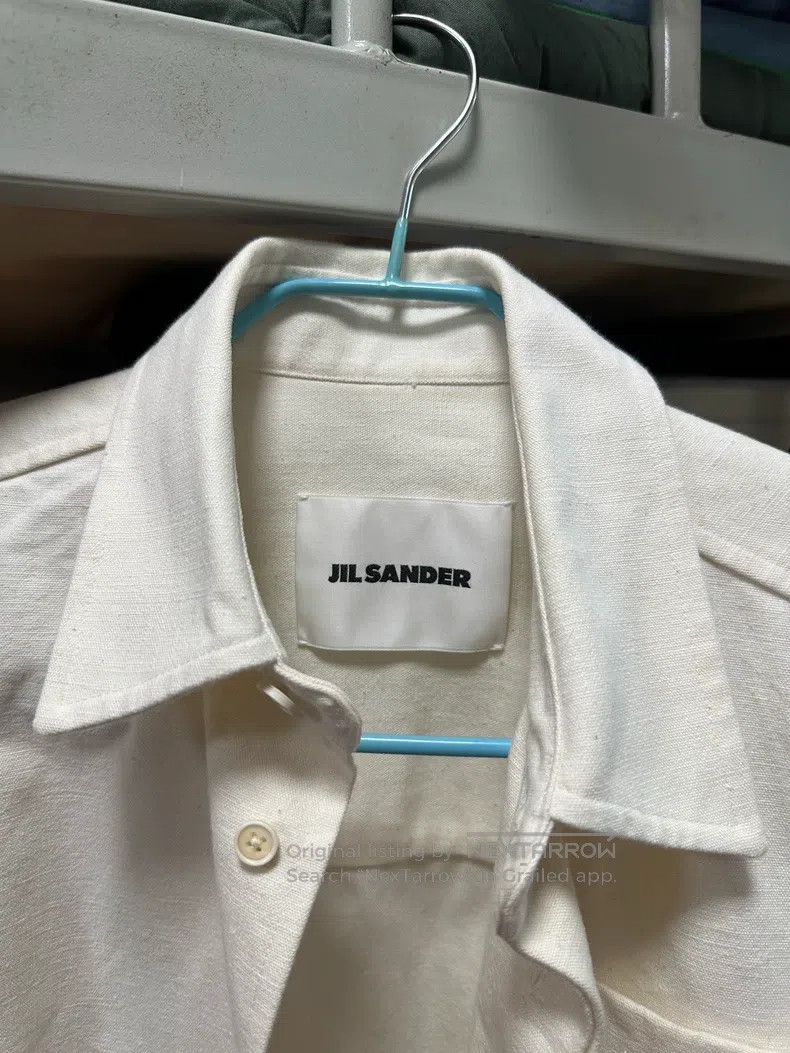 Jil Sander Jil Sander size 38 Back Logo Linen Short Sleeve Shirt Size US L / EU 52-54 / 3 - 2 Thumbnail