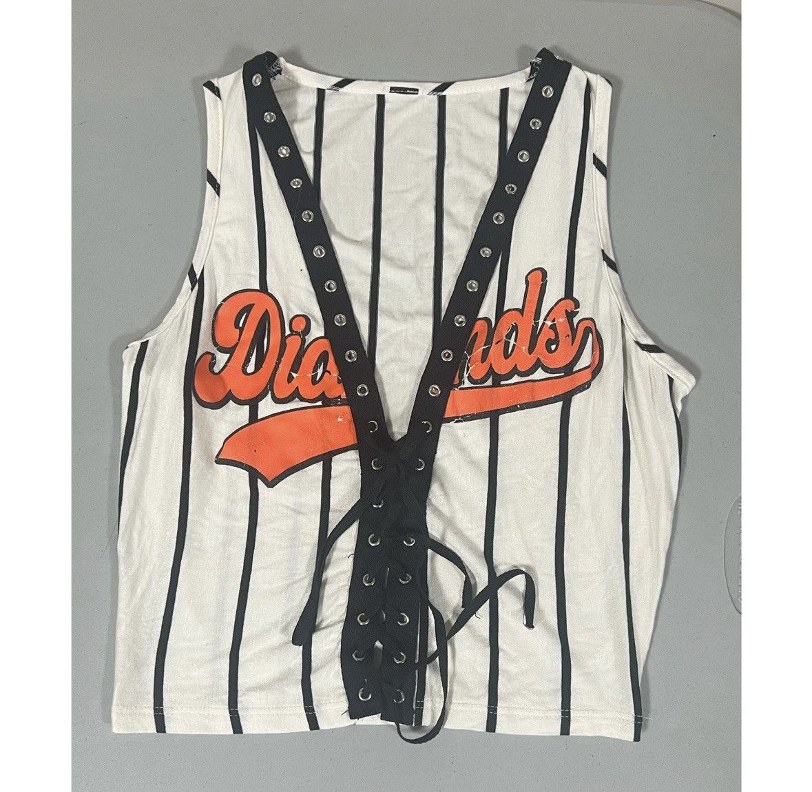 Windsor Smith Windsor Baseball Striped Graphic Tee Tank Top Shirt Size M⚾️✨ Size M / US 6-8 / IT 42-44 - 2 Thumbnail
