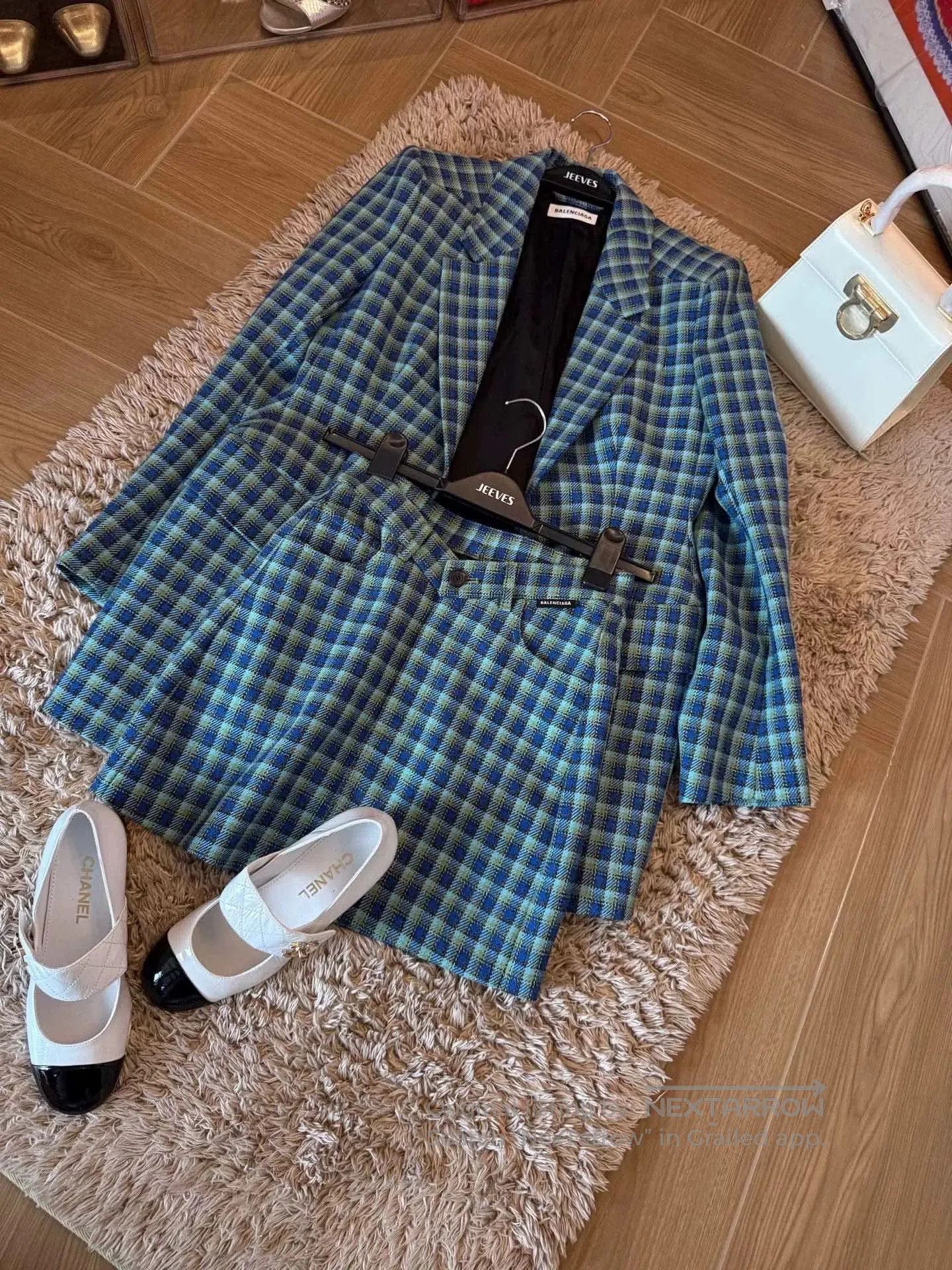 Balenciaga Balenciaga Wool Plaid Suit. Size S / US 4 / IT 40 - 1 Thumbnail