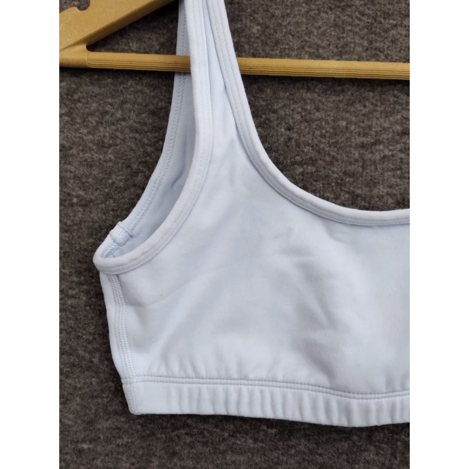 Vintage TnAction Women's Mini Sports Bra Sky Blue XS Sports Bra Women XS Blue Solid 90s Style? Size ONE SIZE - 6 Thumbnail