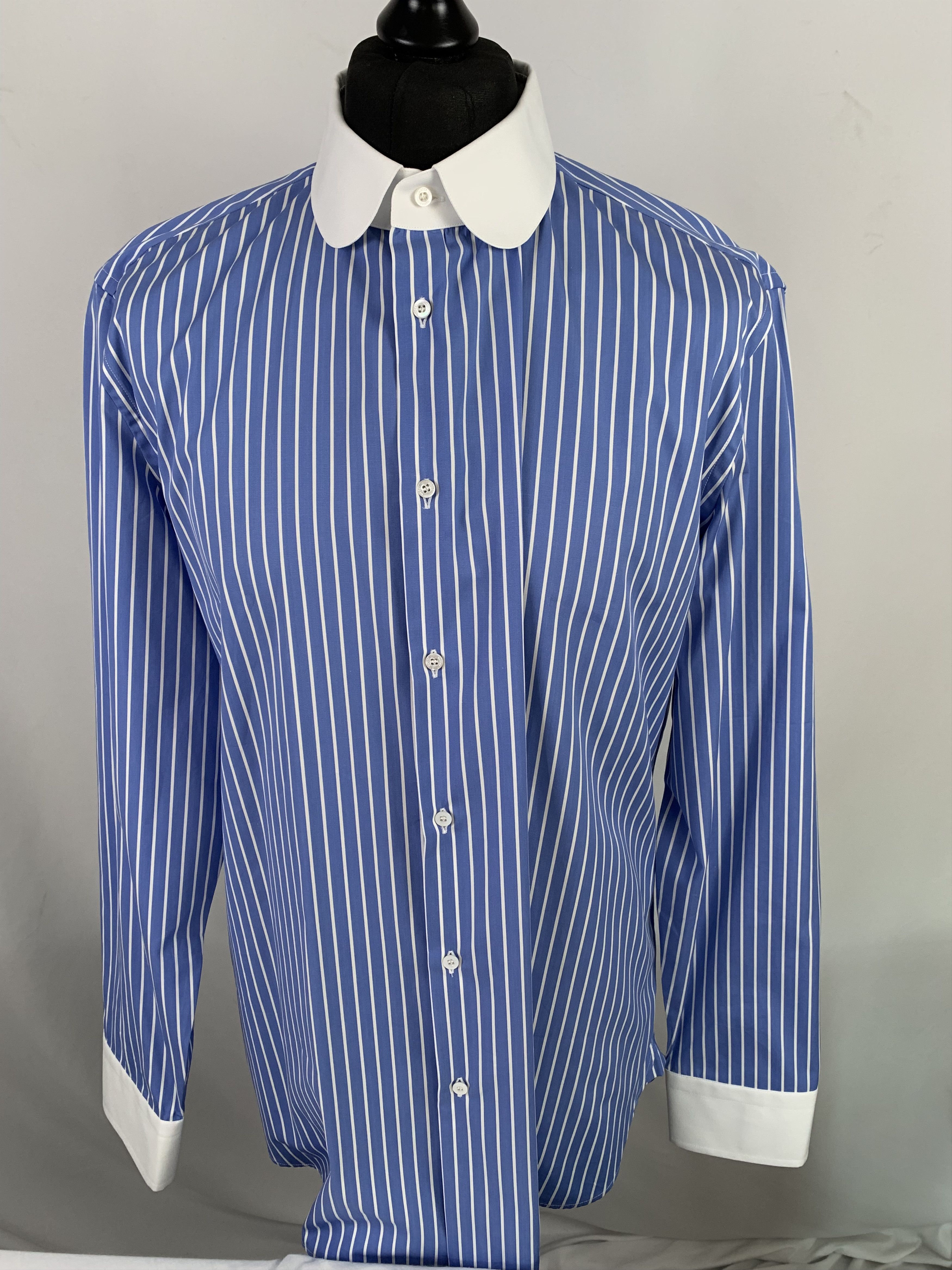 Gucci Gucci Men's Classic Blue Stripped Shirt Size US L / EU 52-54 / 3 - 2 Thumbnail