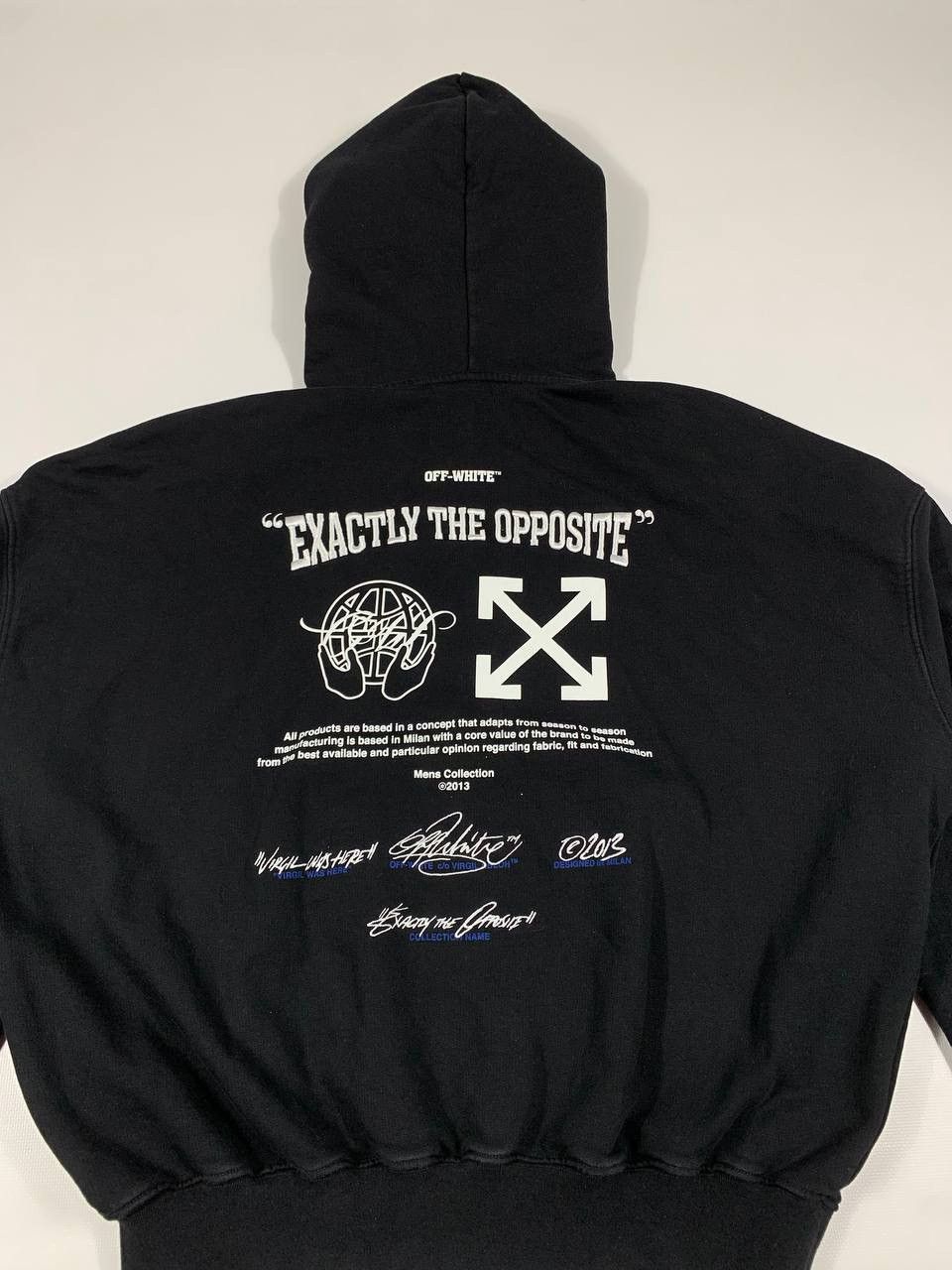 Off-White Off-White Exactly The Opposite Black Hoodie Size US S / EU 44-46 / 1 - 8 Thumbnail