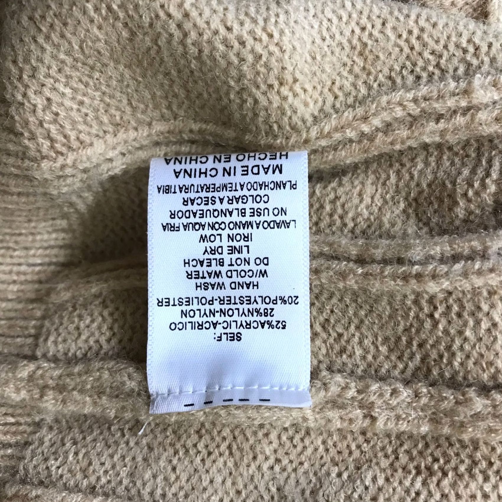 Vintage & MERCI Cardigan Women’s S Tan Long Sleeve Cable Knit V Neck Wool Blend/ Knit Size S / US 4 / IT 40 - 8 Thumbnail