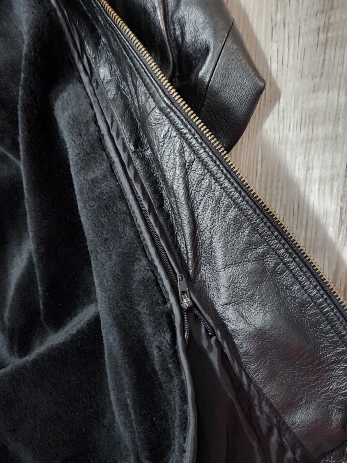 Designer Anne Klein Leather Coat Medium Lined Soft 80s Vintage Size M / US 6-8 / IT 42-44 - 5 Thumbnail