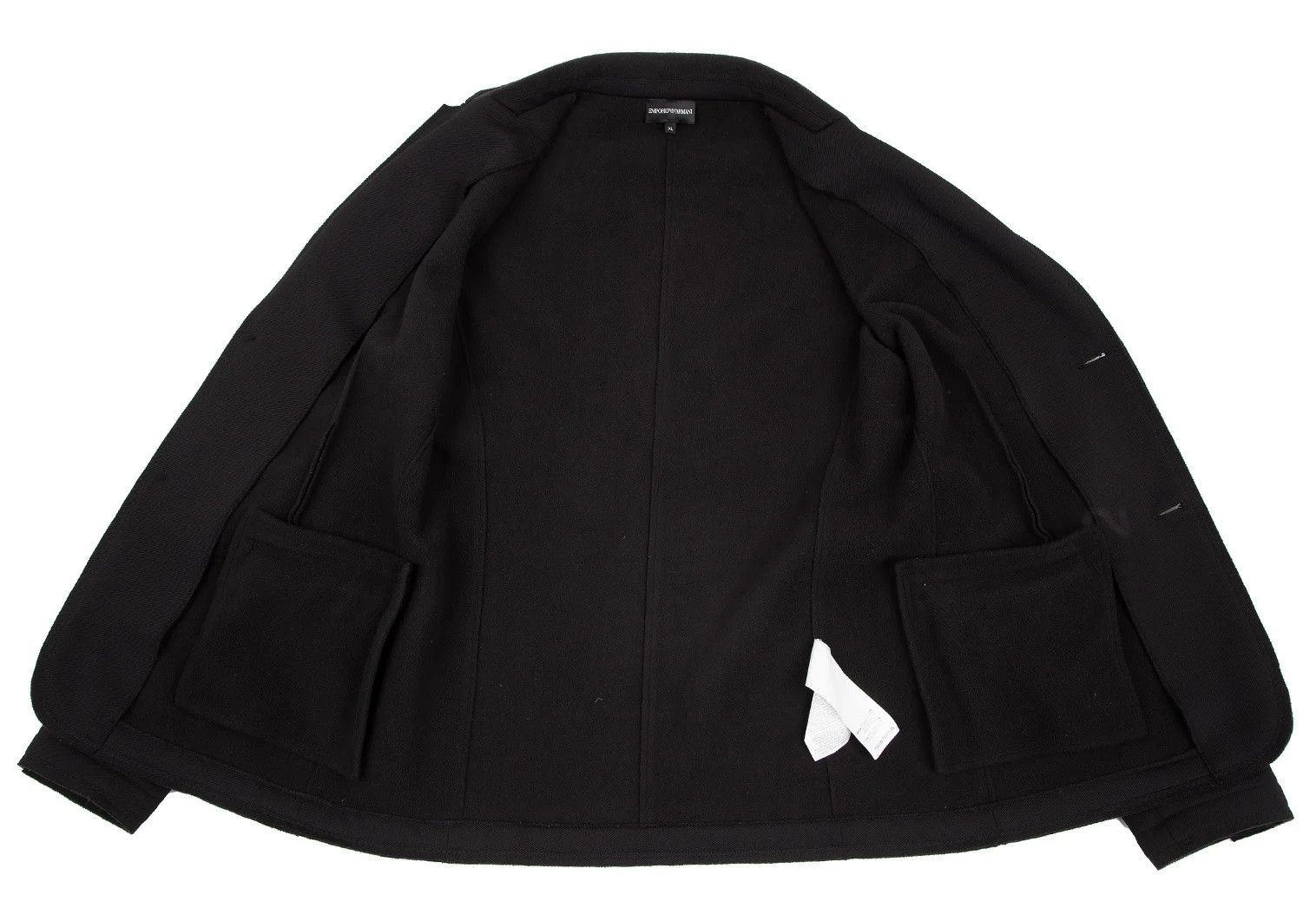 Emporio Armani Outseam Fleece-Lined 2B Jacket in Black, Size XL Size US XL / EU 56 / 4 - 12 Thumbnail