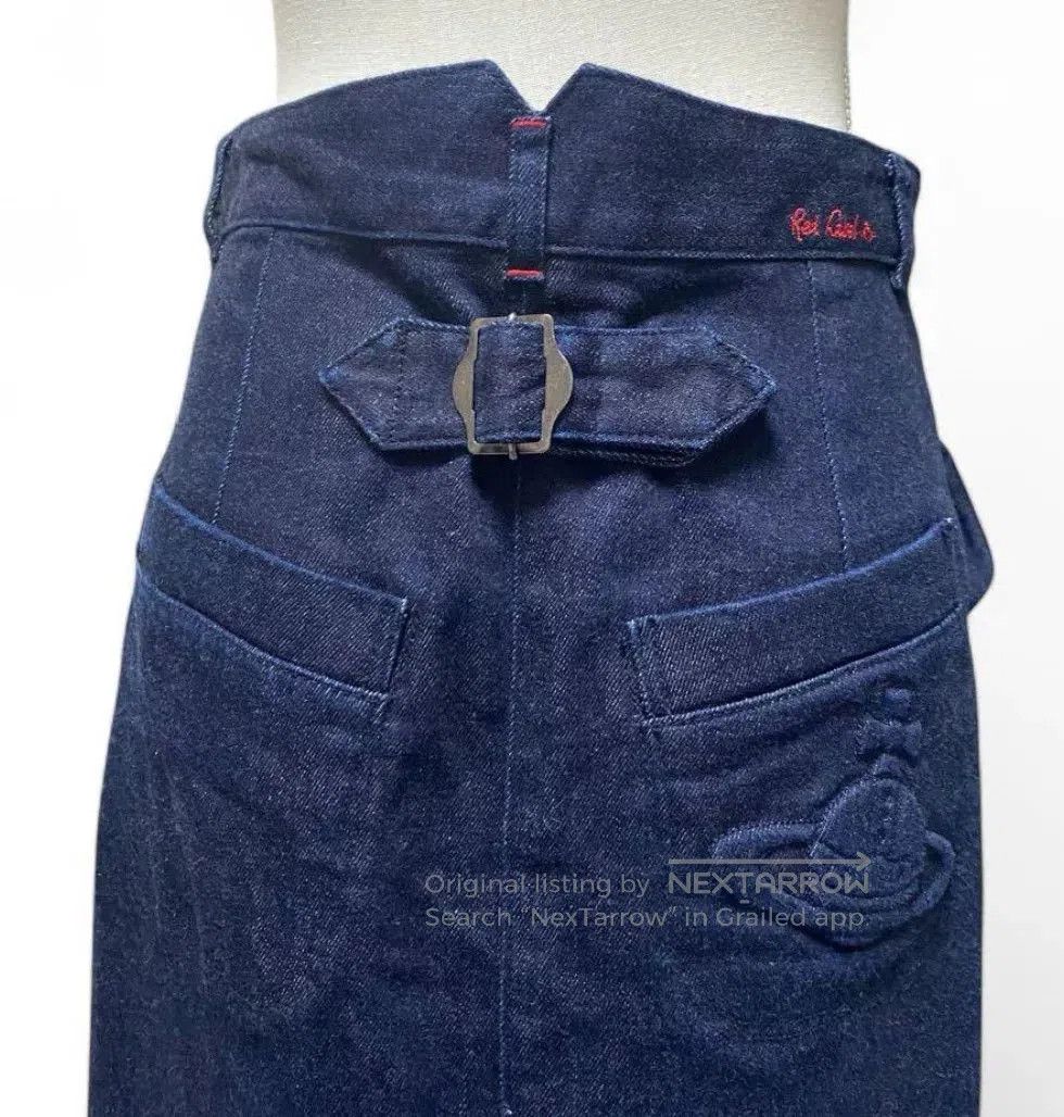 Vivienne Westwood Vivienne Westwood Embroidered Indigo Denim Skirt L. Size 39" - 5 Thumbnail