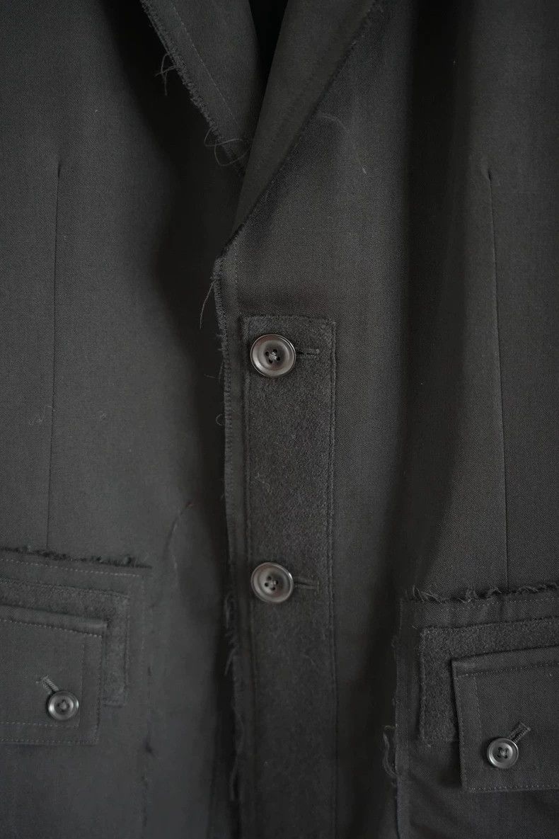 Yohji Yamamoto Yohji Yamamoto size 2 15aw tape-on-raw-edge triple blazer Size 36R - 6 Thumbnail