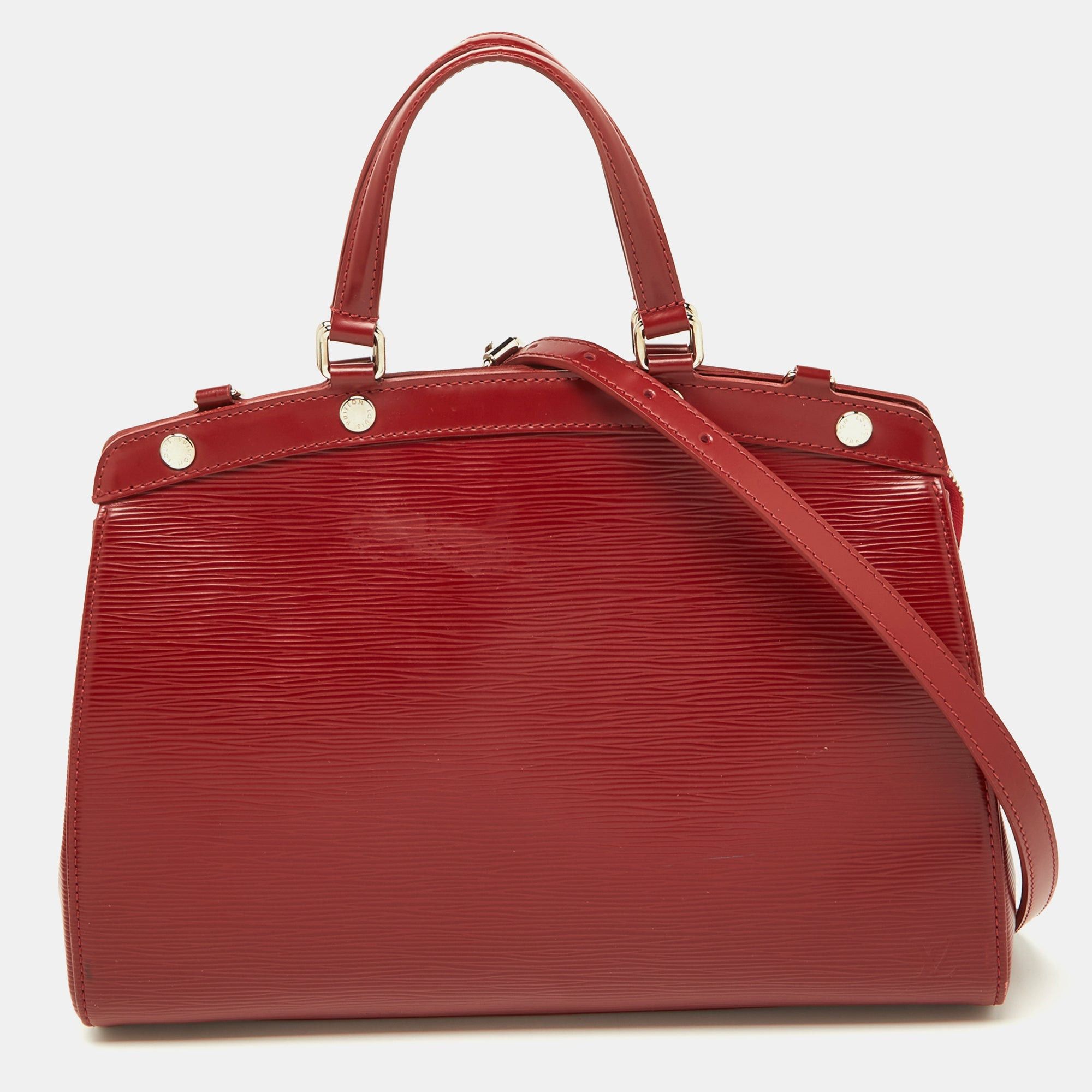 image of Louis Vuitton Rubis Epi Leather Brea Mm Bag in Red, Women's