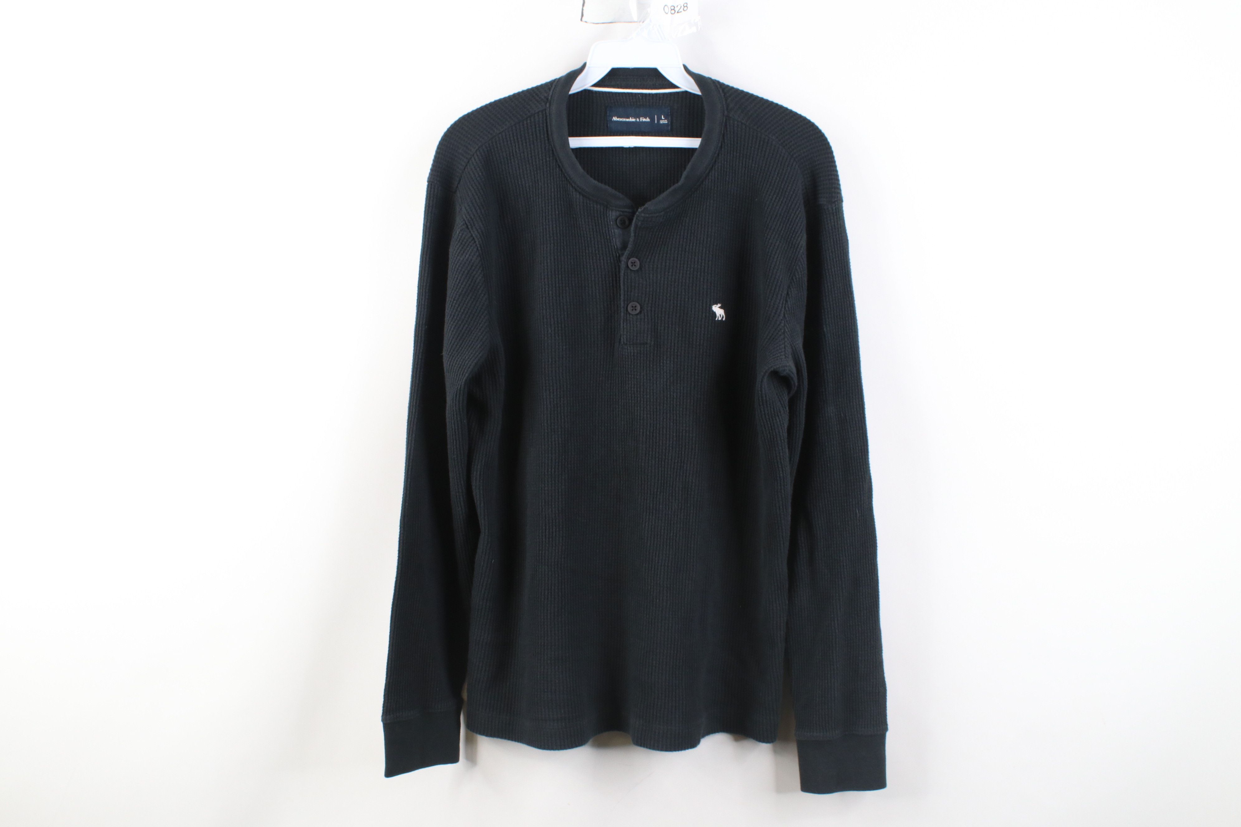 Abercrombie & Fitch Vintage Y2K Abercrombie & Fitch Waffle Knit Henley T-Shirt Size US L / EU 52-54 / 3 - 1 Thumbnail