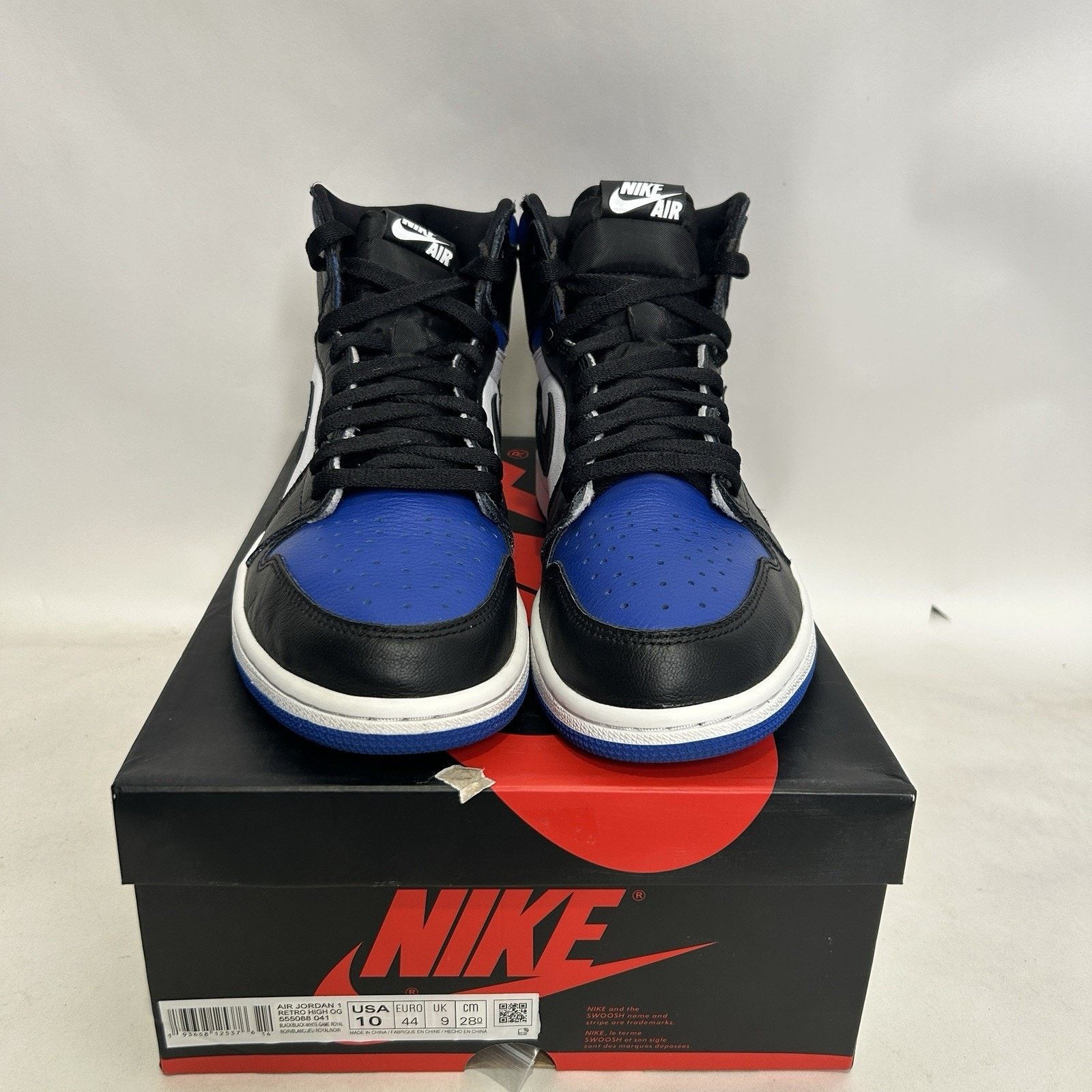 Jordan Brand Nike Air Jordan 1 Retro OG High “Royal Toe” Size US 10 / EU 43 - 2 Thumbnail