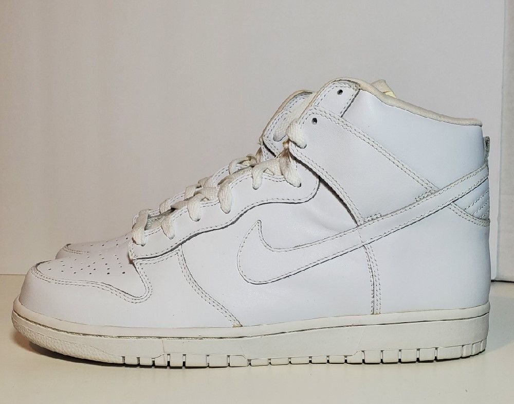 Nike Dunk High White-White 2005 Size 10.5 Size US 10.5 / EU 43-44 - 1 Thumbnail