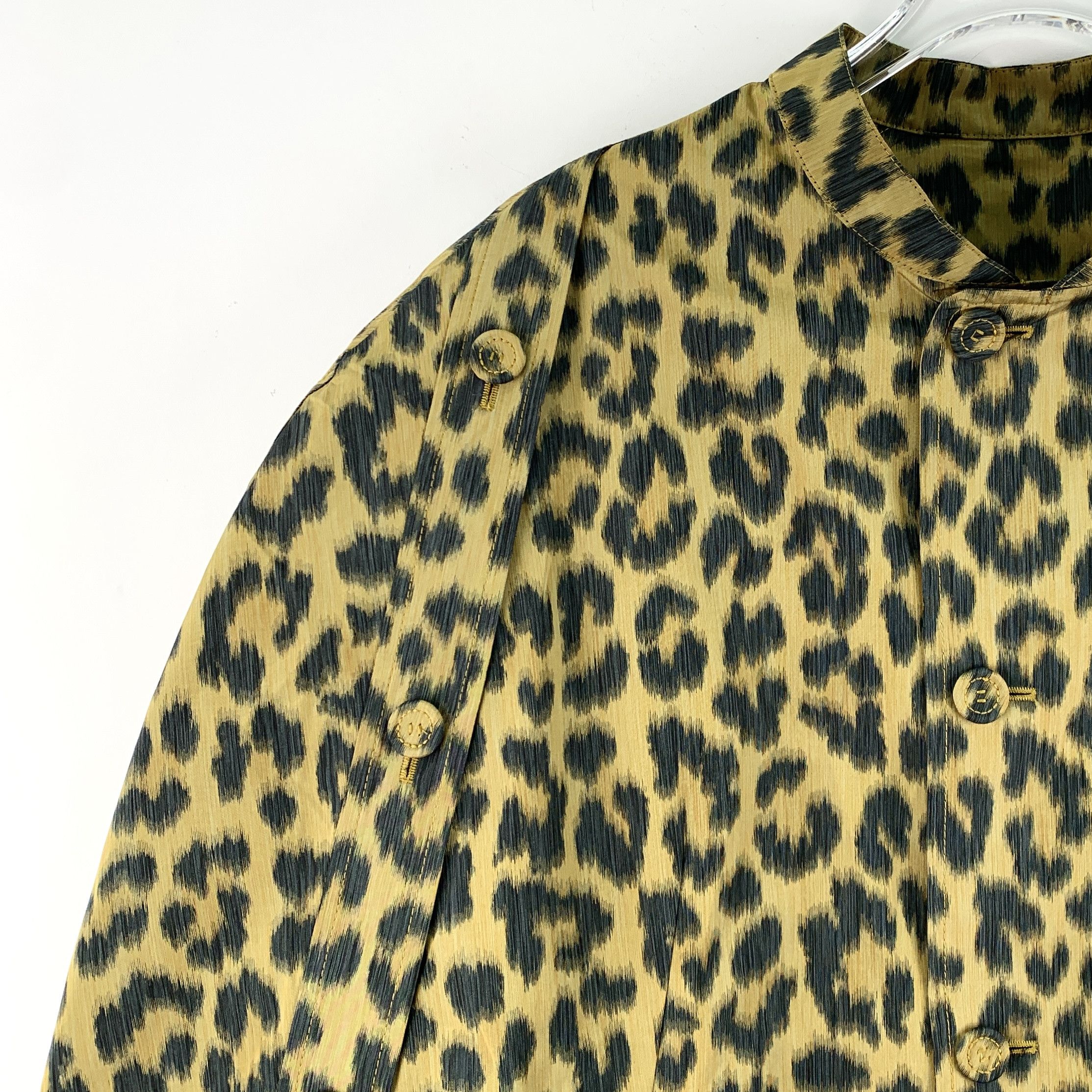 Dior Dior Yellow Leopard Cape Jacket (Size 44) Size US S / EU 44-46 / 1 - 5 Thumbnail