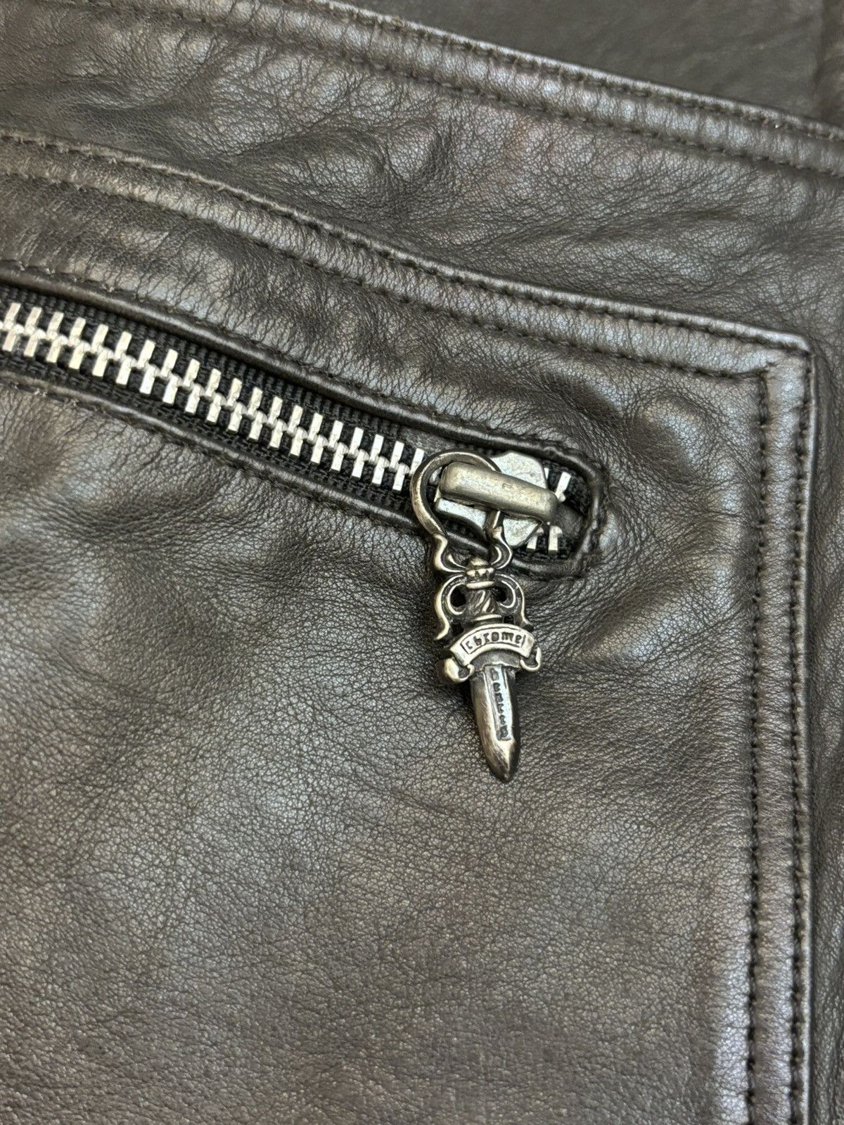 Chrome Hearts 1/1 crazy silver sterling & patches Leather overalls Size US 32 / EU 48 - 9 Thumbnail