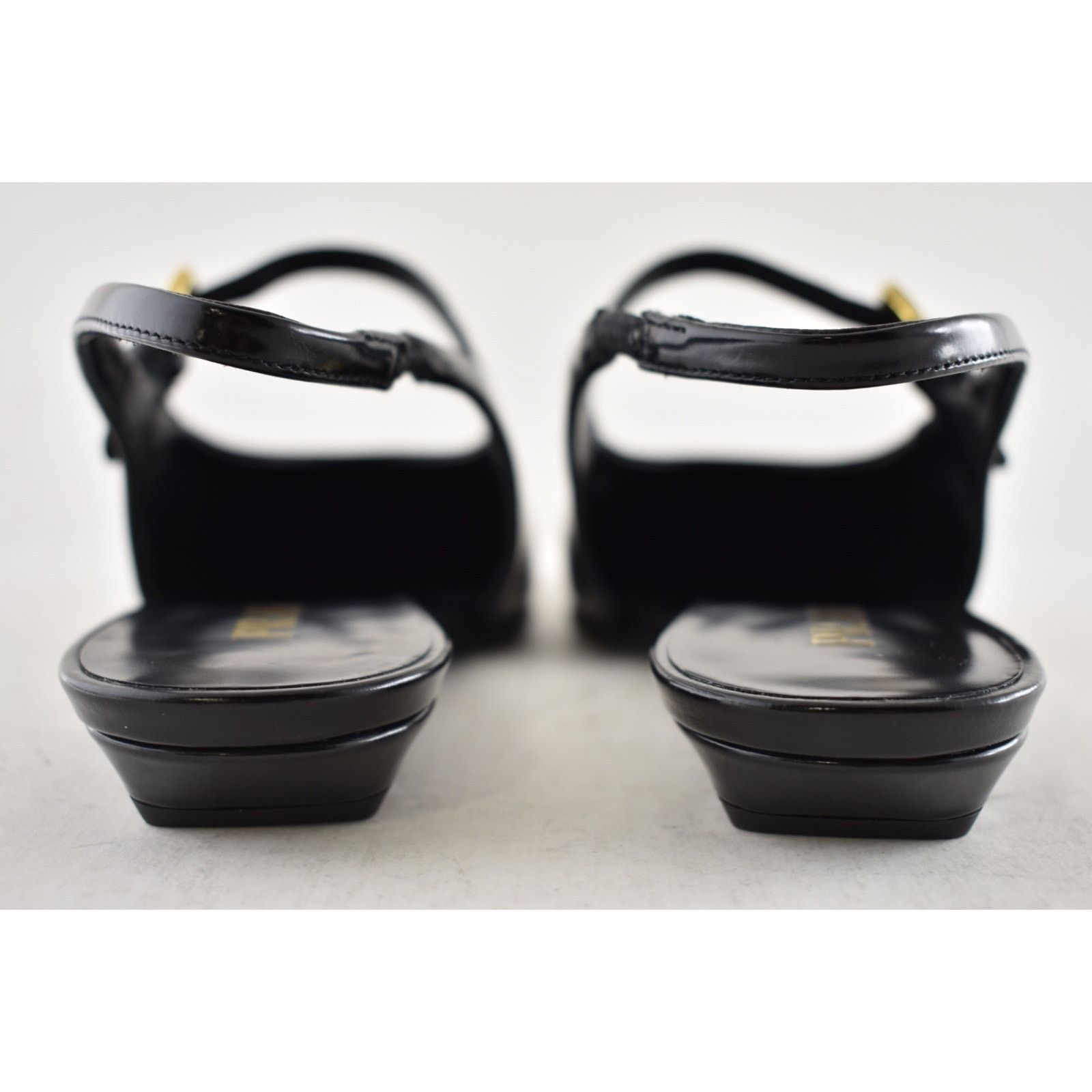 Prada Prada Black Leather Square Toe Mary Jane Slingback Flat 42 Size US 12 / IT 42 - 15 Thumbnail