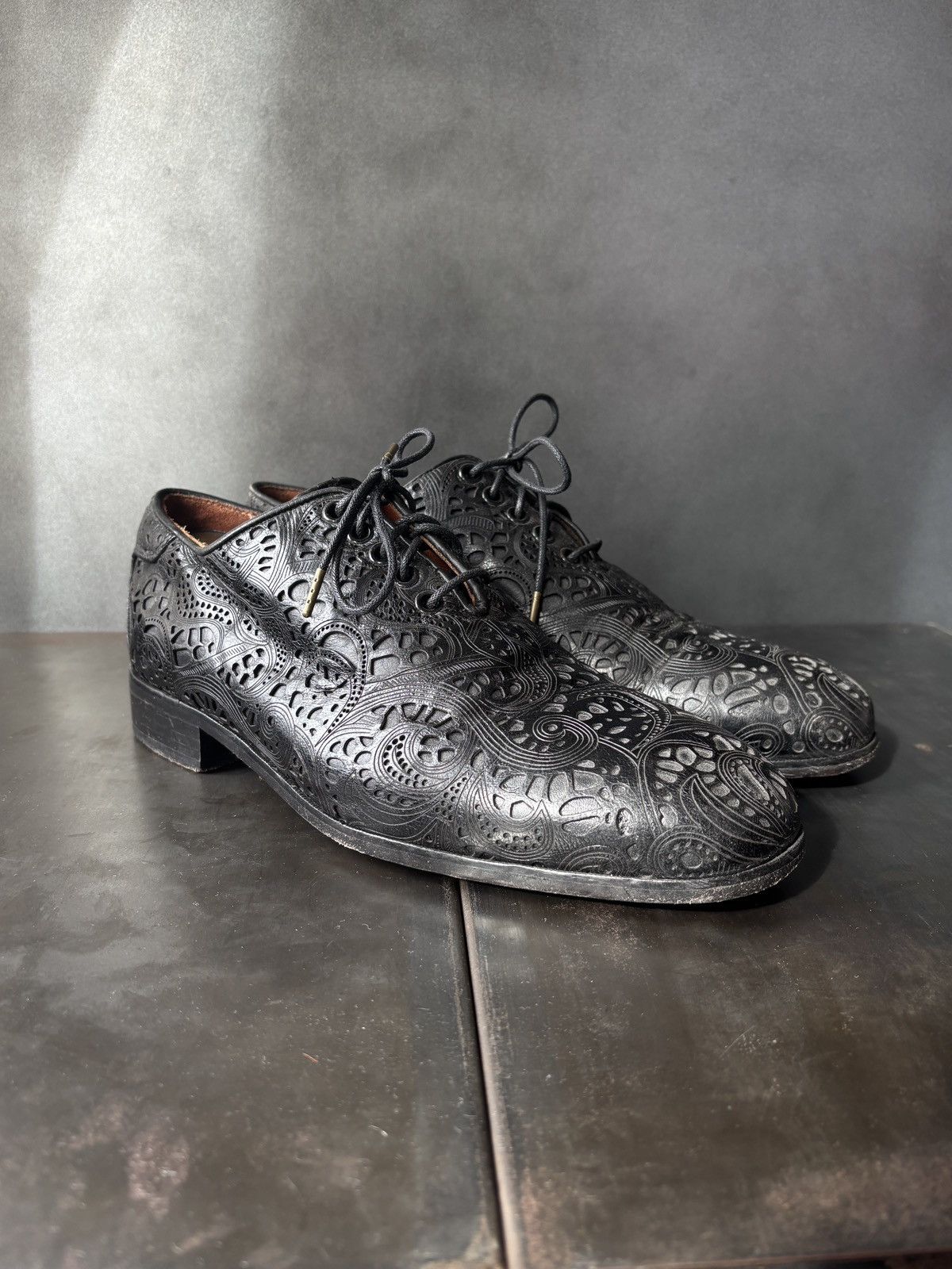 Duckie Brown × Florsheim Florsheim by Duckie Brown Tooled Leather Dress Shoes Oxfords Size US 9.5 / EU 42-43 - 1 Thumbnail