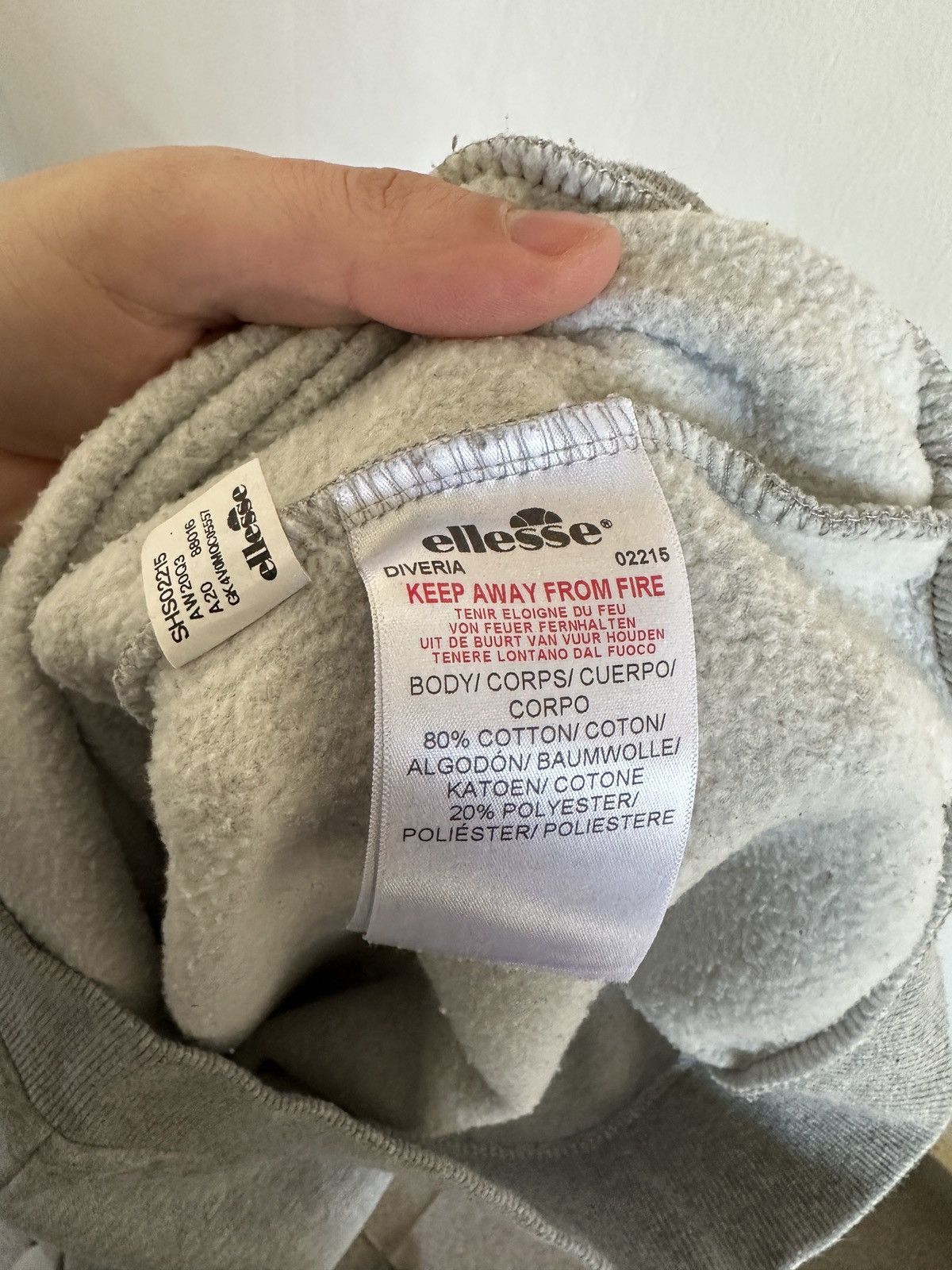 Ellesse Ellesse Gray Cotton Sweatshirt Size S Size US S / EU 44-46 / 1 - 7 Thumbnail