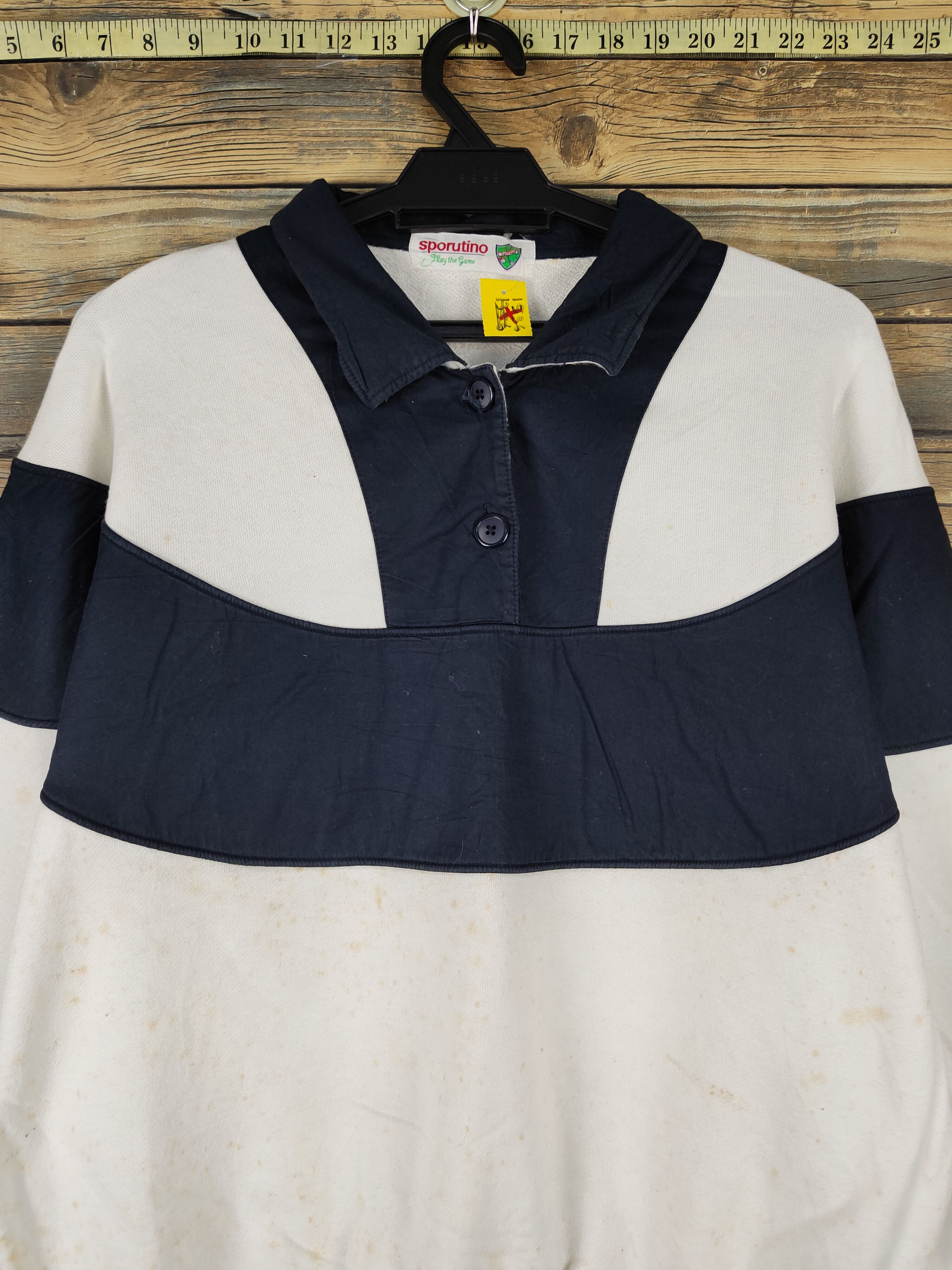 Japanese Brand × Vintage Sporutino White Black vintage Sweatshirts #W1170 Size US M / EU 48-50 / 2 - 2 Thumbnail