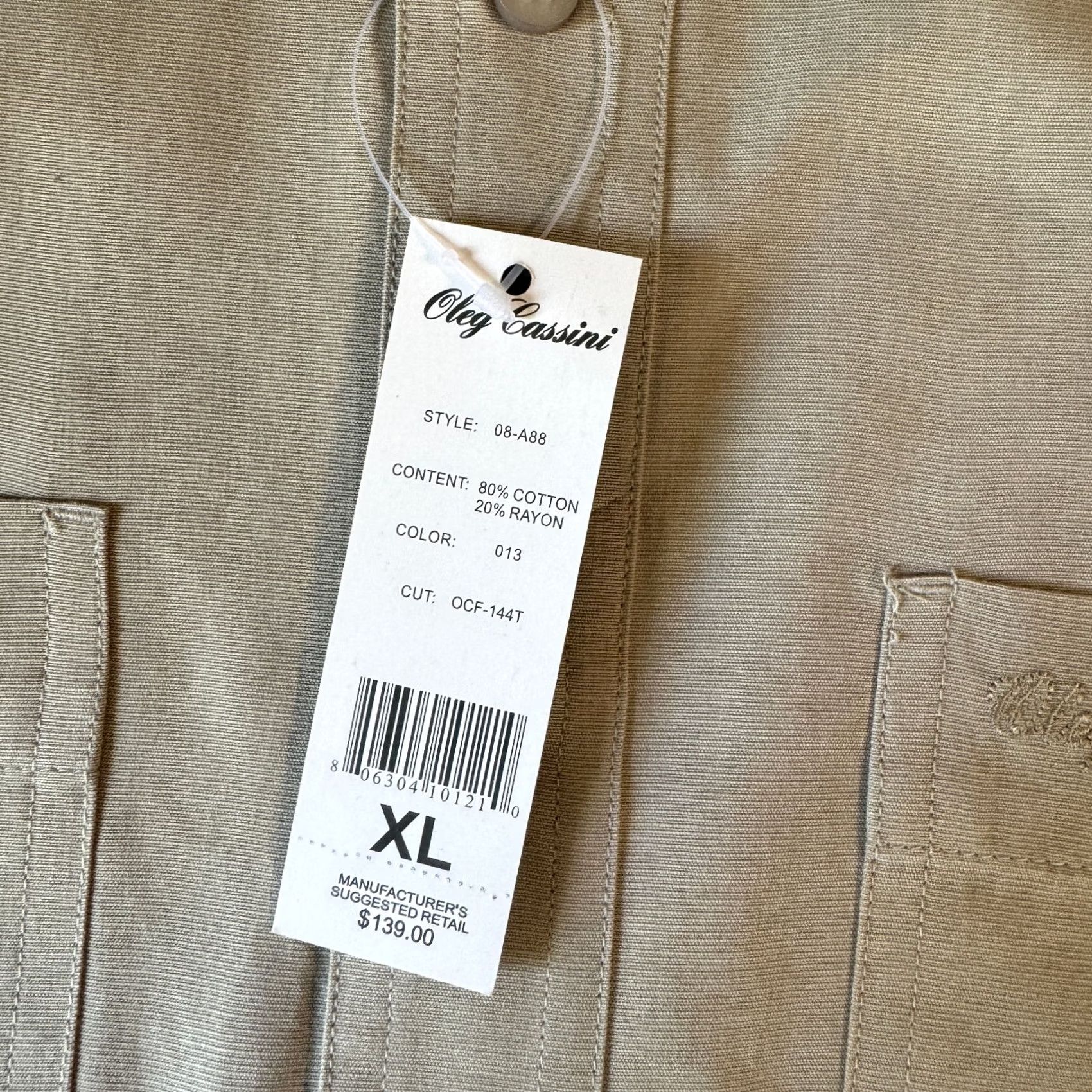 Oleg Cassini Oleg Cassini Shirt XL Mens Long Sleeve Button-Up Brown NWT Tan Solid Pattern Button-Down Shirt Size US XL / EU 56 / 4 - 3 Thumbnail