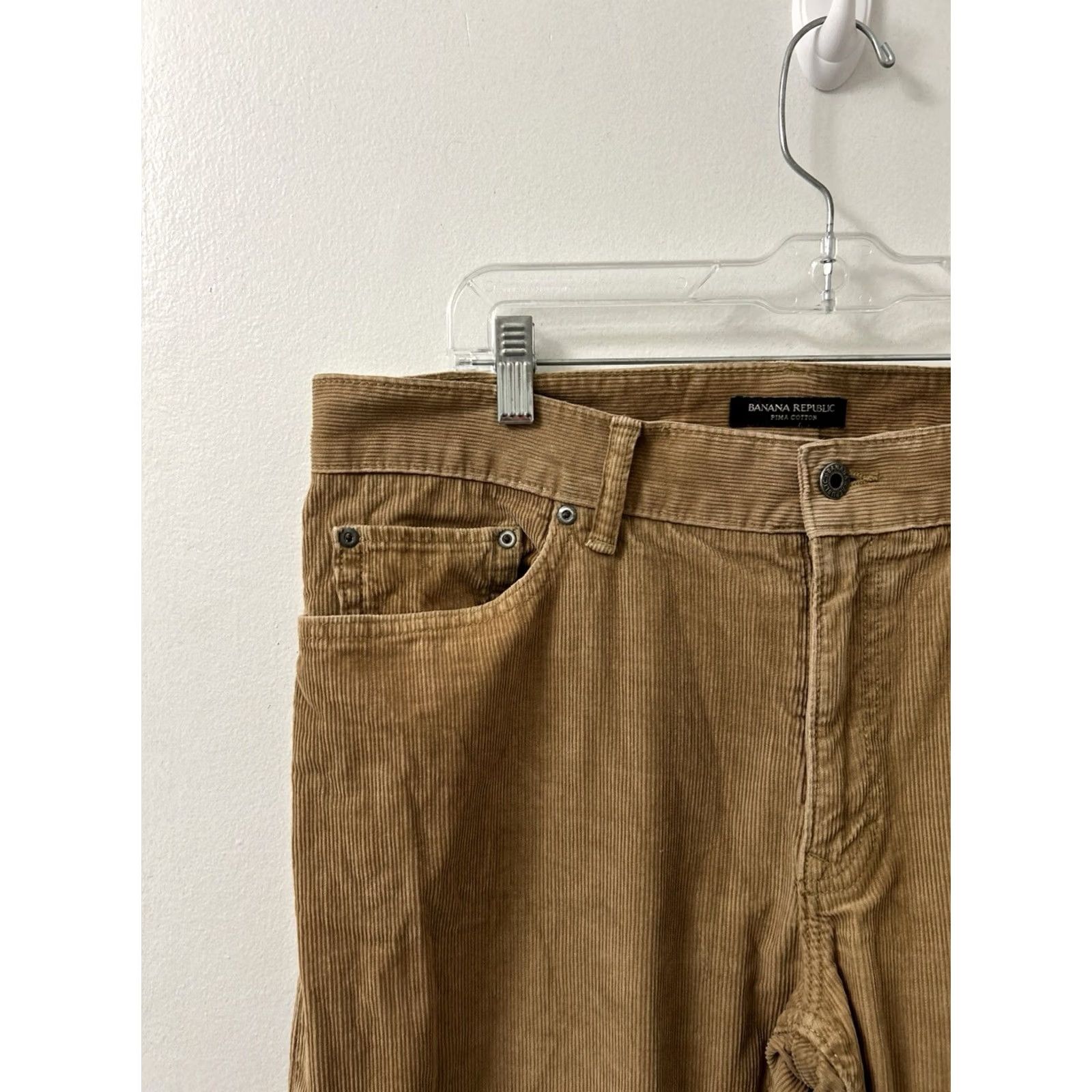 Banana Republic Banana Republic Pants Men Sz 33x34 Brown Corduroy Straight Fit Pima Cotton Pants Size US 33 - 4 Thumbnail