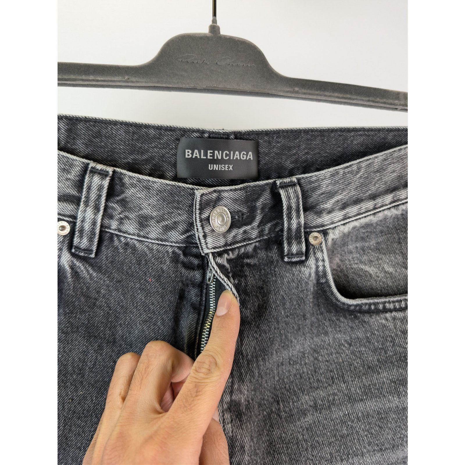 Balenciaga o1rshd1 Flared Pants 1090 Organic Japanese Denim in Noir Size US 30 / EU 46 - 7 Thumbnail