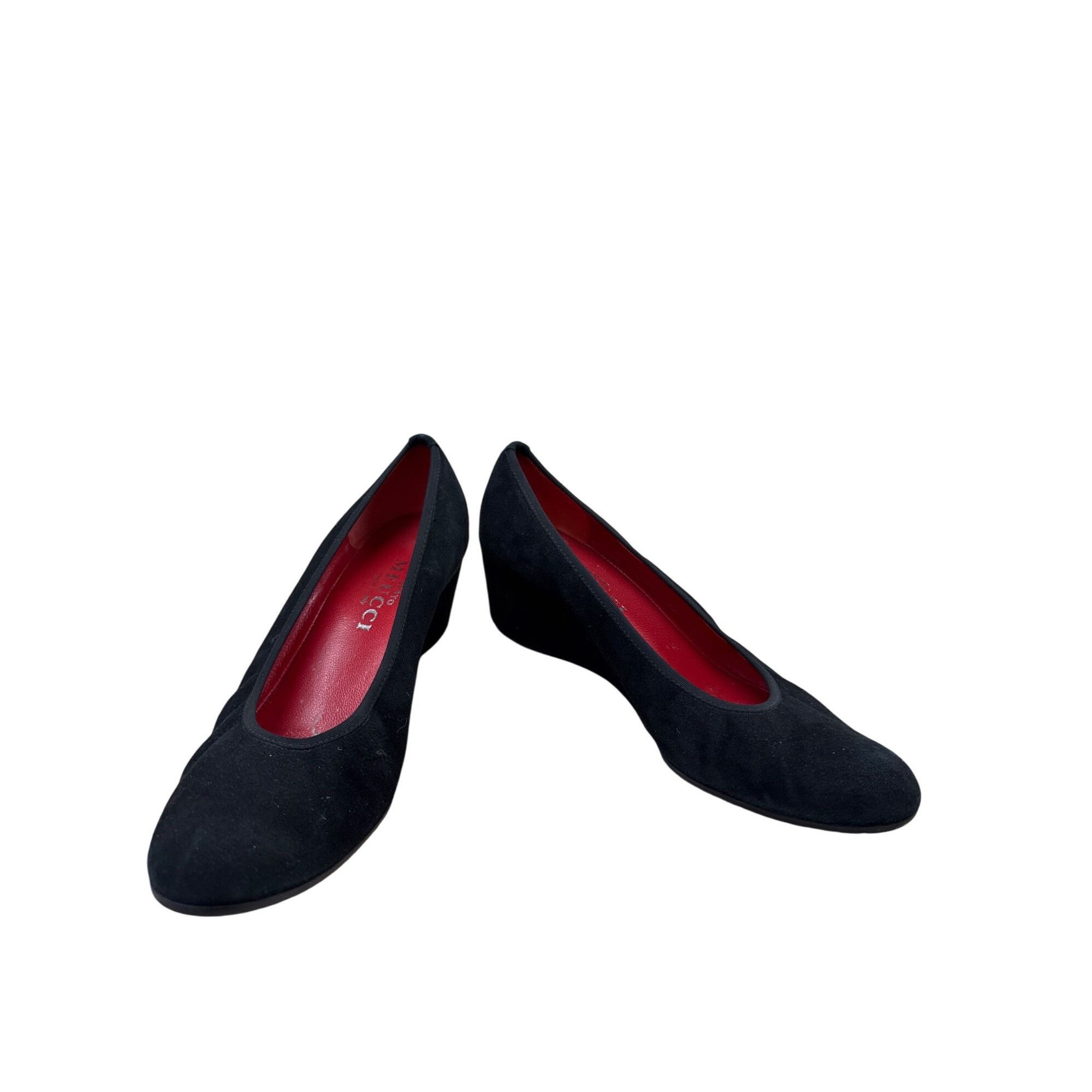 Designer Sesto Meucci Womens Black Suede Slip Loafers Size 8.5M SKU 7 Size US 8.5 / IT 38.5 - 1 Thumbnail