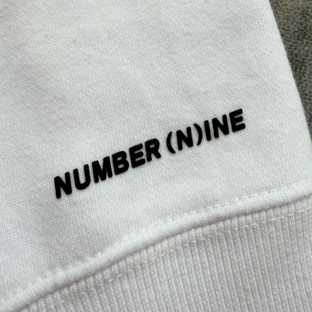 Number (N)ine NUMBER (N)INE Denim Spellout White Crewneck Size US S / EU 44-46 / 1 - 13 Thumbnail