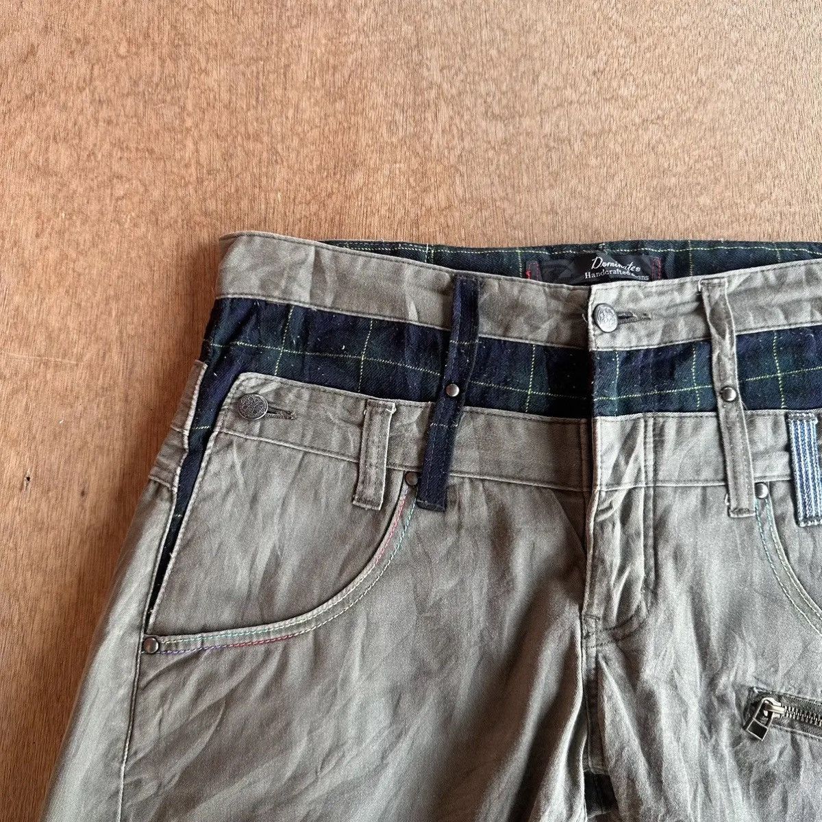 Hysteric Glamour RARE💥DOMINATE HANDCRAFT DOUBLEWAIST BANANA CURVED LEG PANTS Size US 33 - 5 Thumbnail