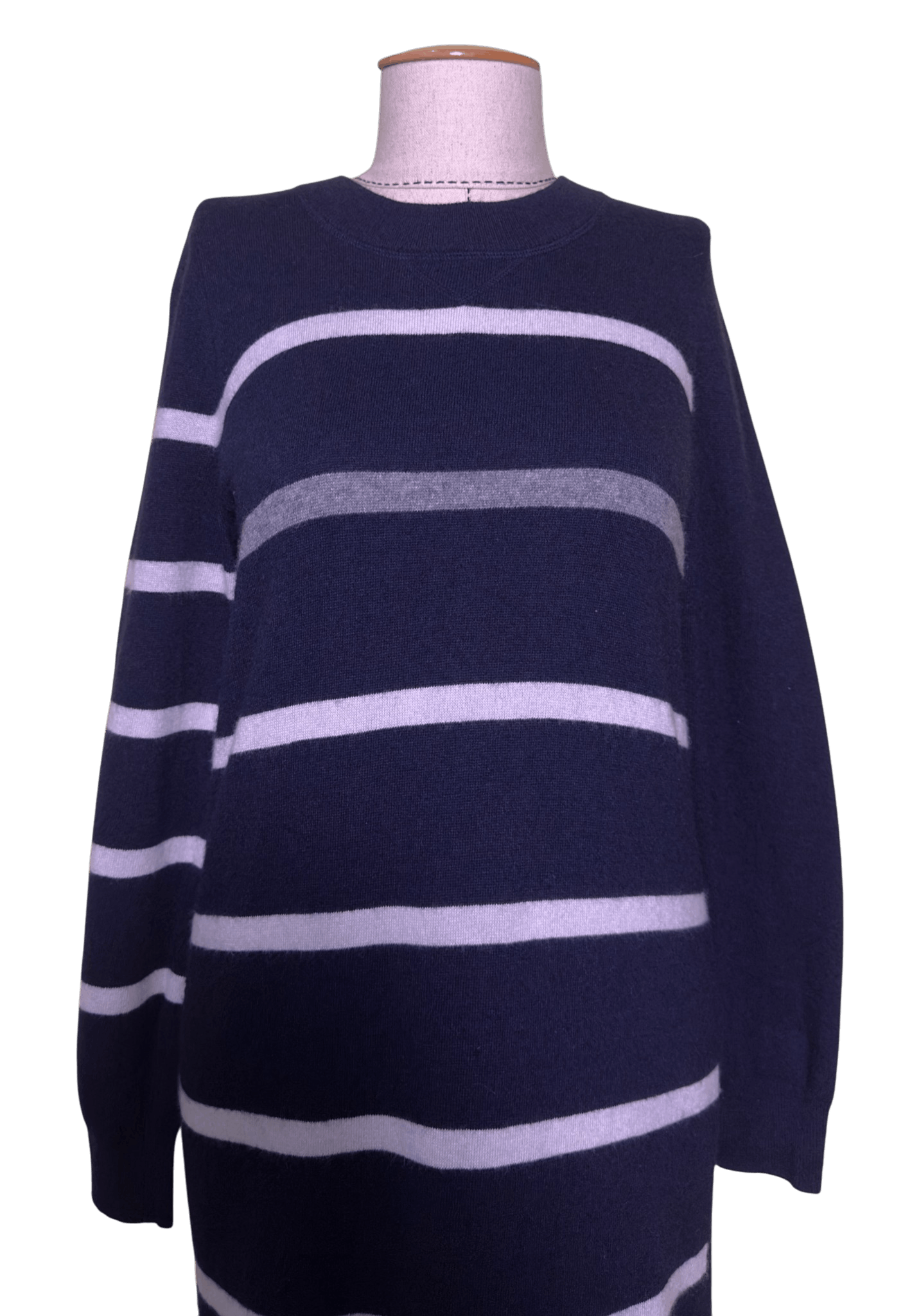 Other Semicouture Cashmere Wool Striped Blue Dress Size M / US 6-8 / IT 42-44 - 2 Thumbnail