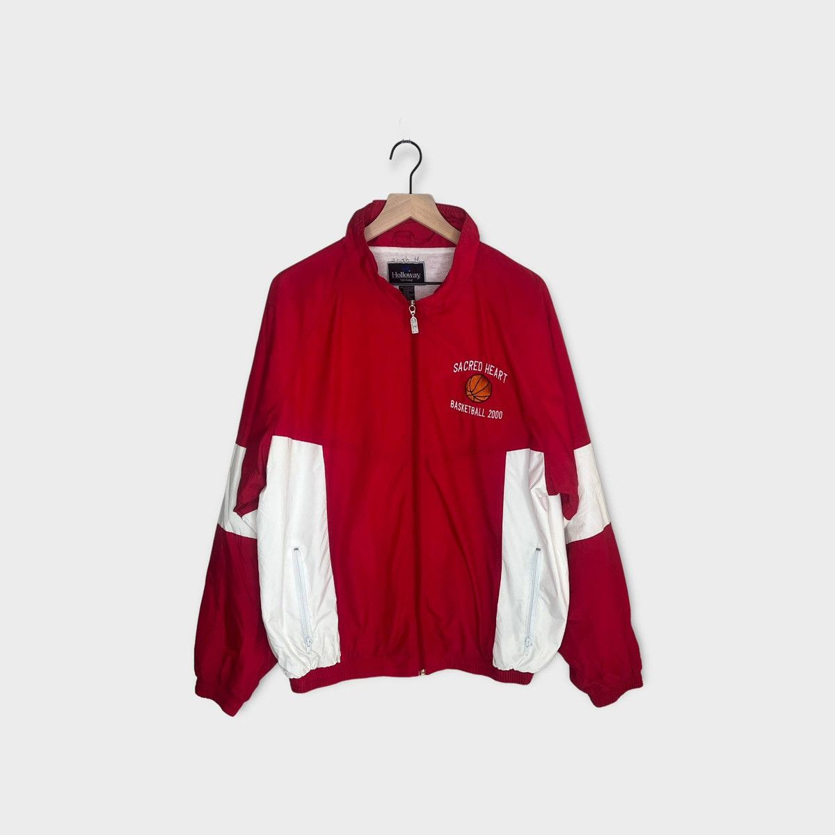 Vintage Vintage 2000 Sacred Heart Basketball Warm Up Jacket Size US L / EU 52-54 / 3 - 3 Thumbnail