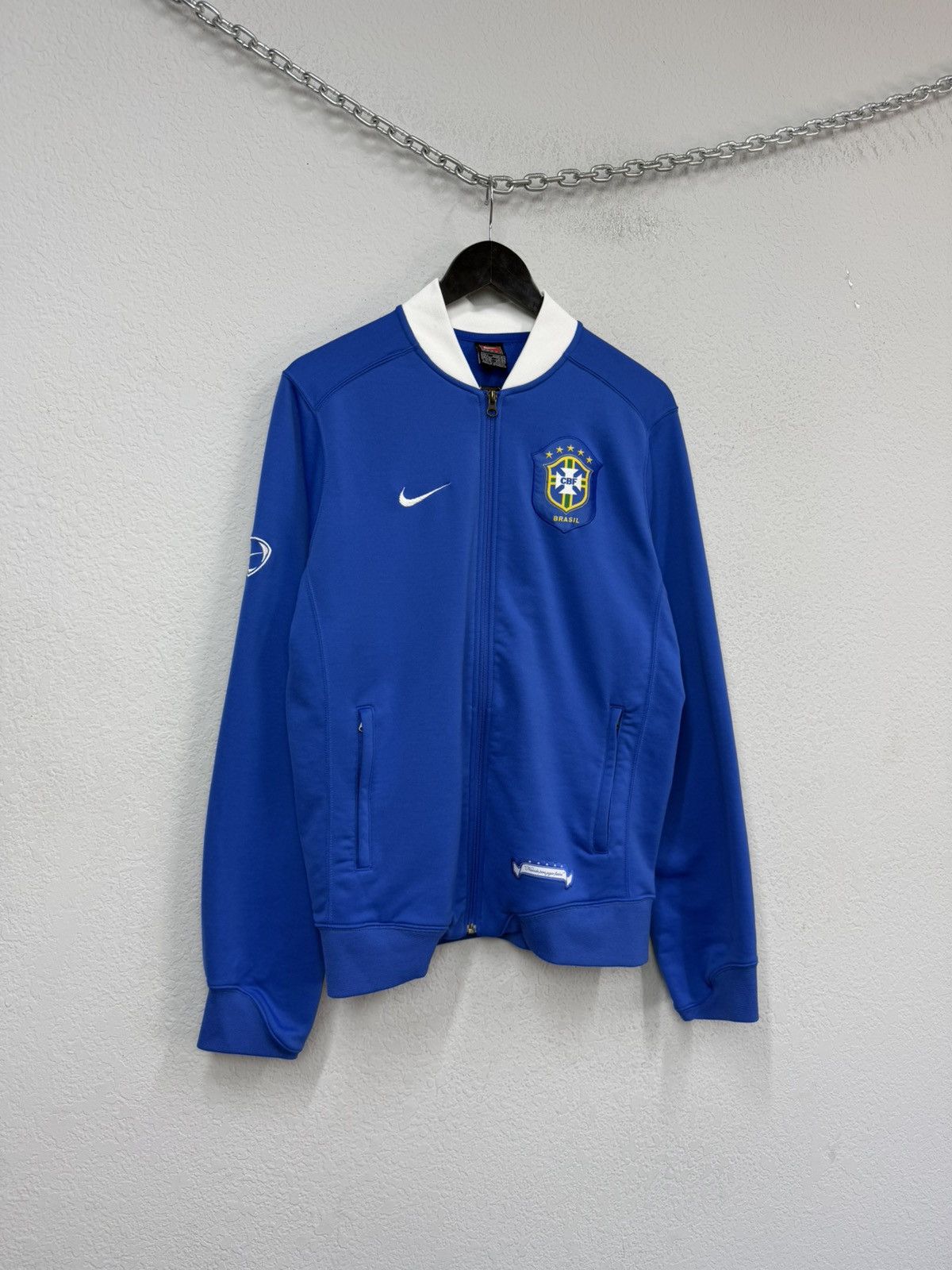 Nike Vintage Nike Brazil 90’s Track Jacket Big Logo Brasil Y2K Size US L / EU 52-54 / 3 - 2 Thumbnail