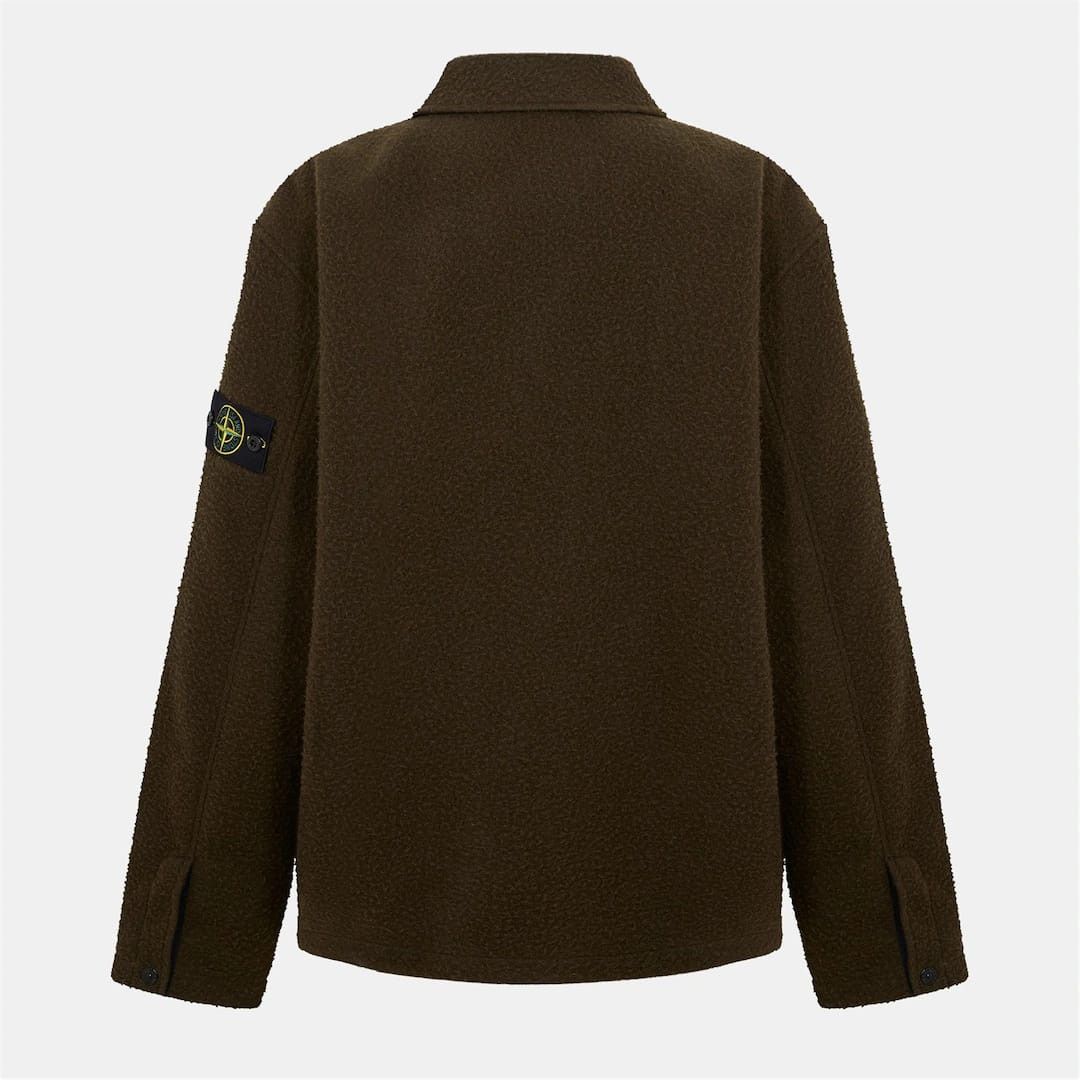 Stone Island o1g2r1mq0526 Wool Overshirt in Olive Green Size US M / EU 48-50 / 2 - 2 Thumbnail