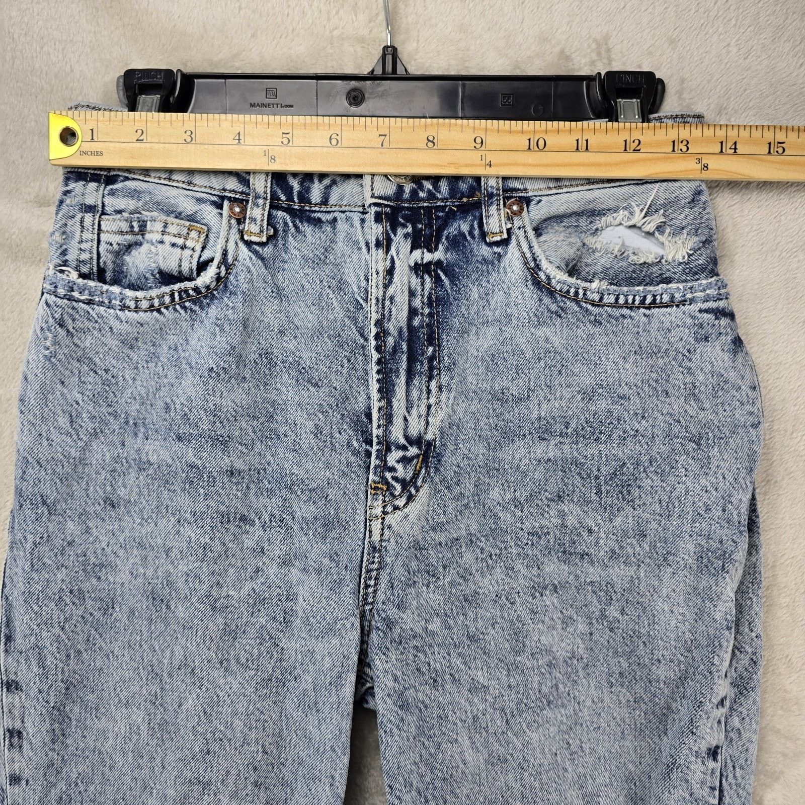Free People We The Free Jeans Womens 27 Straight Leg Distressed 27x32 Size 27" / US 4 / IT 40 - 11 Thumbnail
